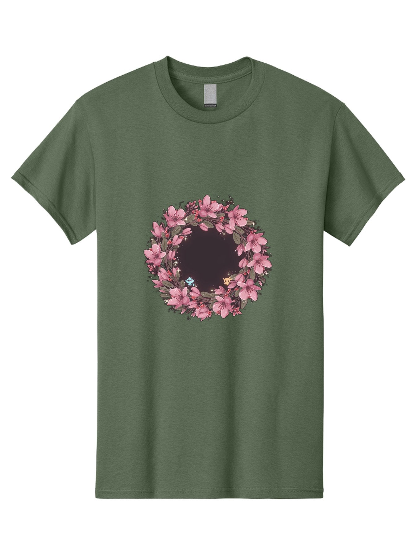 Cherry-Blossom-Wreath Men'S Graphic Tee, 100% Cotton, Comfortable Casual Summer Wear, Machine Washable, Vintage Camera, Old Camera, Antique Camera, Black Camera, Classic Photography, Photography Equipment, Nostalgic Device, Film Camera, Bah743 7