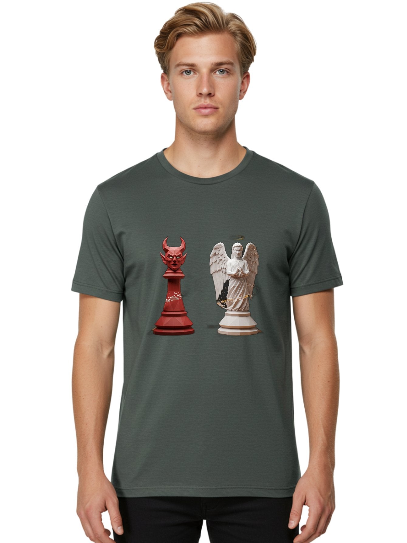 Chess-Pieces Men'S Graphic Tee, 100% Cotton, Comfortable Casual Summer Wear, Machine Washable, Vintage Camera, Old Camera, Antique Camera, Black Camera, Classic Photography, Photography Equipment, Nostalgic Device, Film Camera, Camera Art Bah747 21