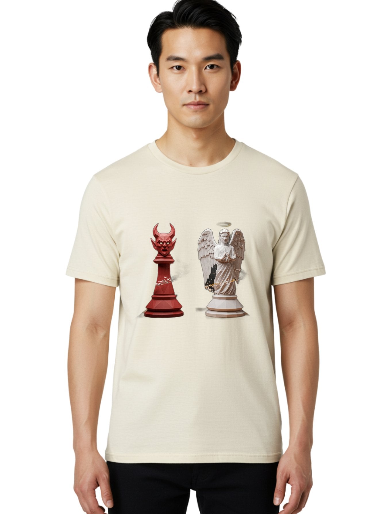 Chess-Pieces Men'S Graphic Tee, 100% Cotton, Comfortable Casual Summer Wear, Machine Washable, Vintage Camera, Old Camera, Antique Camera, Black Camera, Classic Photography, Photography Equipment, Nostalgic Device, Film Camera, Camera Art Bah747 28