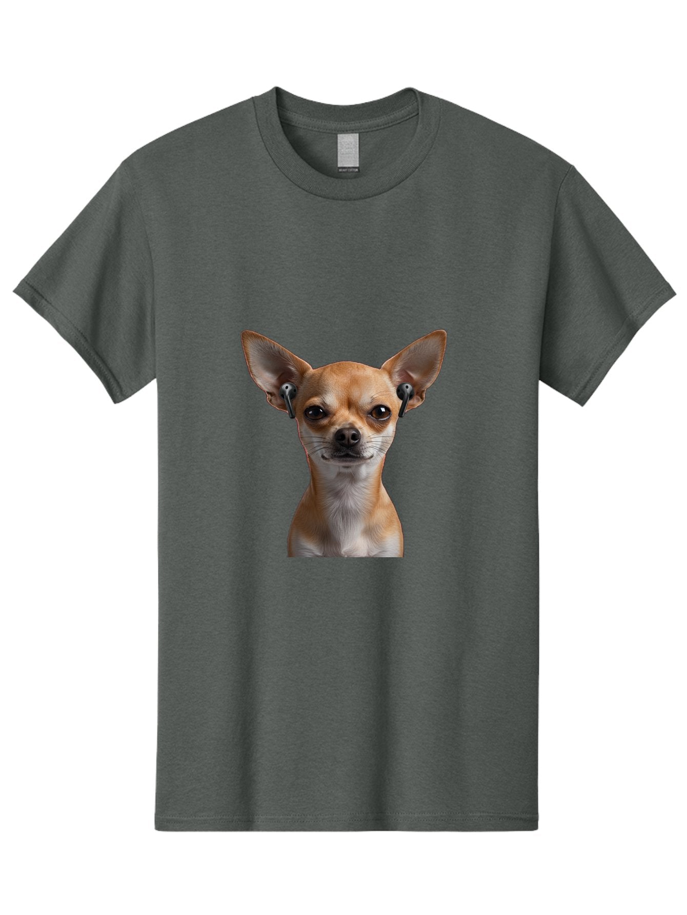 Chihuahua-With-Earbuds Men'S Graphic Tee, 100% Cotton, Comfortable Casual Summer Wear, Machine Washable, Vintage Camera, Old Camera, Antique Camera, Black Camera, Classic Photography, Photography Equipment, Nostalgic Device, Film Camera, Bah750 7