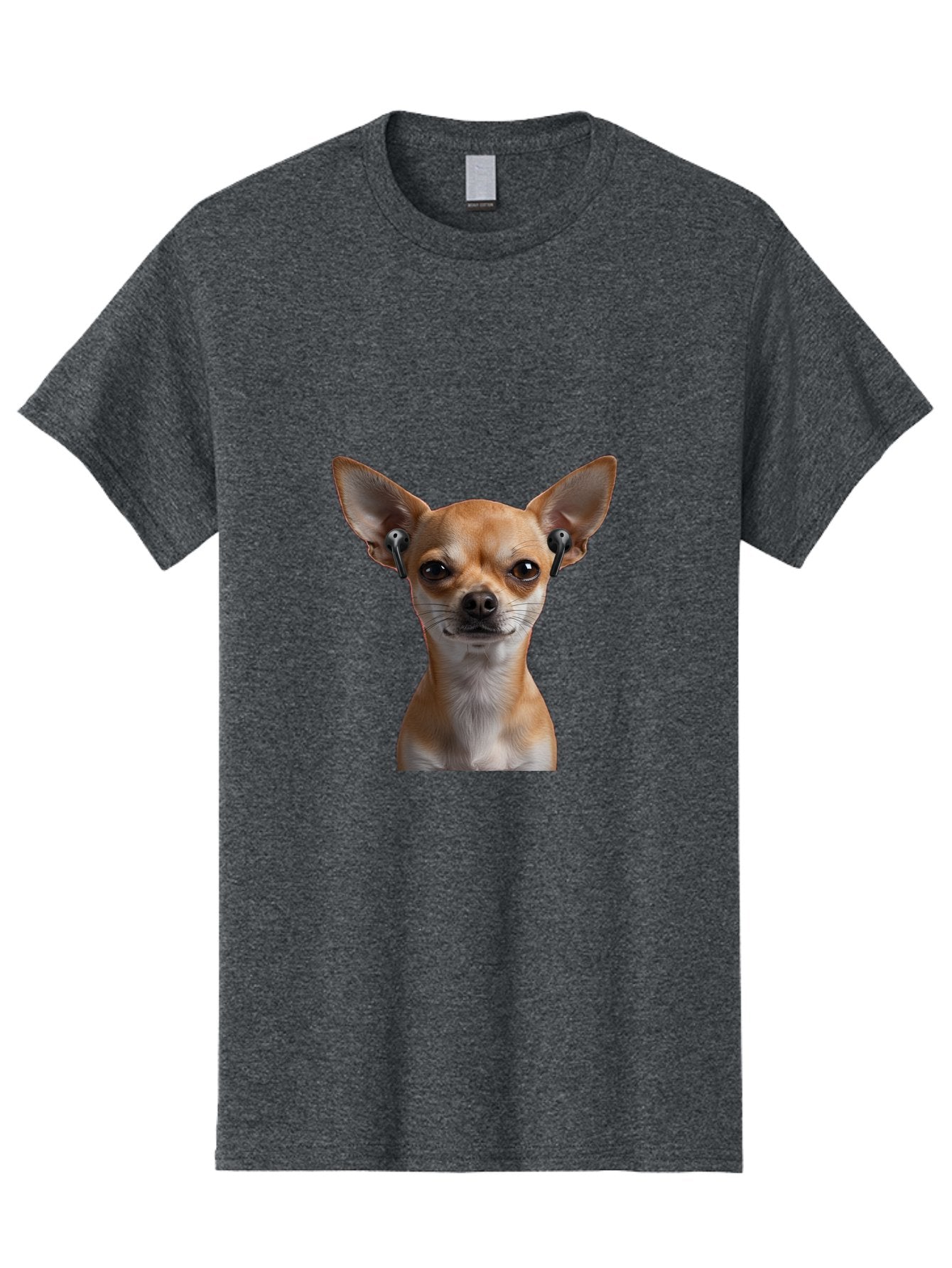 Chihuahua-With-Earbuds Men'S Graphic Tee, 100% Cotton, Comfortable Casual Summer Wear, Machine Washable, Vintage Camera, Old Camera, Antique Camera, Black Camera, Classic Photography, Photography Equipment, Nostalgic Device, Film Camera, Bah750 4