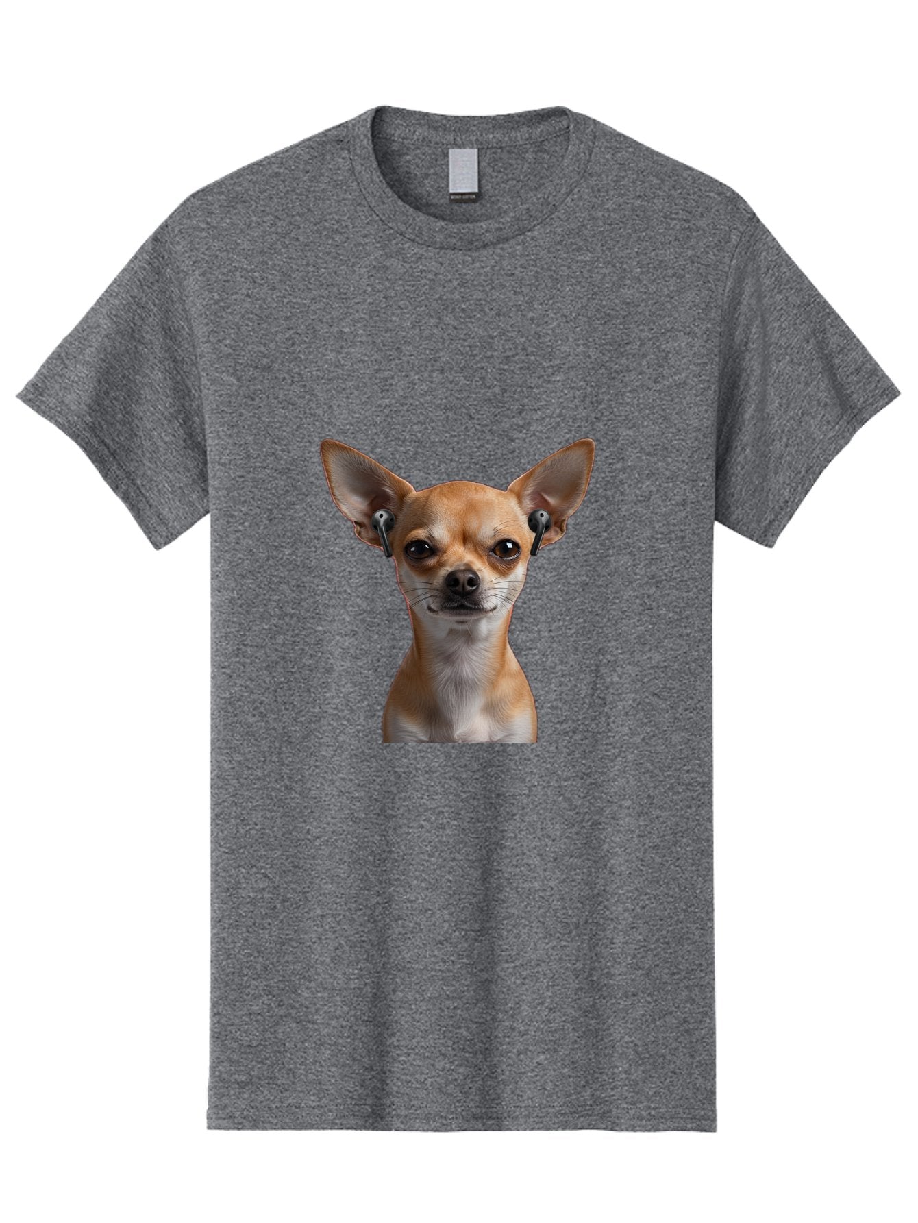Chihuahua-With-Earbuds Men'S Graphic Tee, 100% Cotton, Comfortable Casual Summer Wear, Machine Washable, Vintage Camera, Old Camera, Antique Camera, Black Camera, Classic Photography, Photography Equipment, Nostalgic Device, Film Camera, Bah750 8