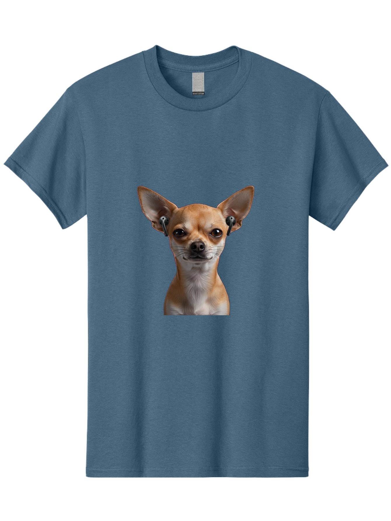 Chihuahua-With-Earbuds Men'S Graphic Tee, 100% Cotton, Comfortable Casual Summer Wear, Machine Washable, Vintage Camera, Old Camera, Antique Camera, Black Camera, Classic Photography, Photography Equipment, Nostalgic Device, Film Camera, Bah750 3
