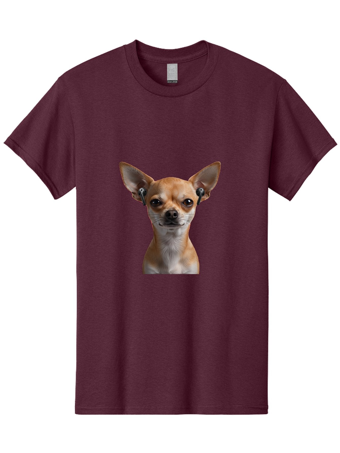 Chihuahua-With-Earbuds Men'S Graphic Tee, 100% Cotton, Comfortable Casual Summer Wear, Machine Washable, Vintage Camera, Old Camera, Antique Camera, Black Camera, Classic Photography, Photography Equipment, Nostalgic Device, Film Camera, Bah750 13