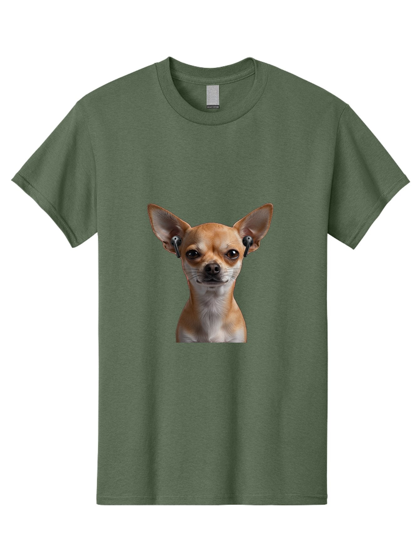 Chihuahua-With-Earbuds Men'S Graphic Tee, 100% Cotton, Comfortable Casual Summer Wear, Machine Washable, Vintage Camera, Old Camera, Antique Camera, Black Camera, Classic Photography, Photography Equipment, Nostalgic Device, Film Camera, Bah750 9