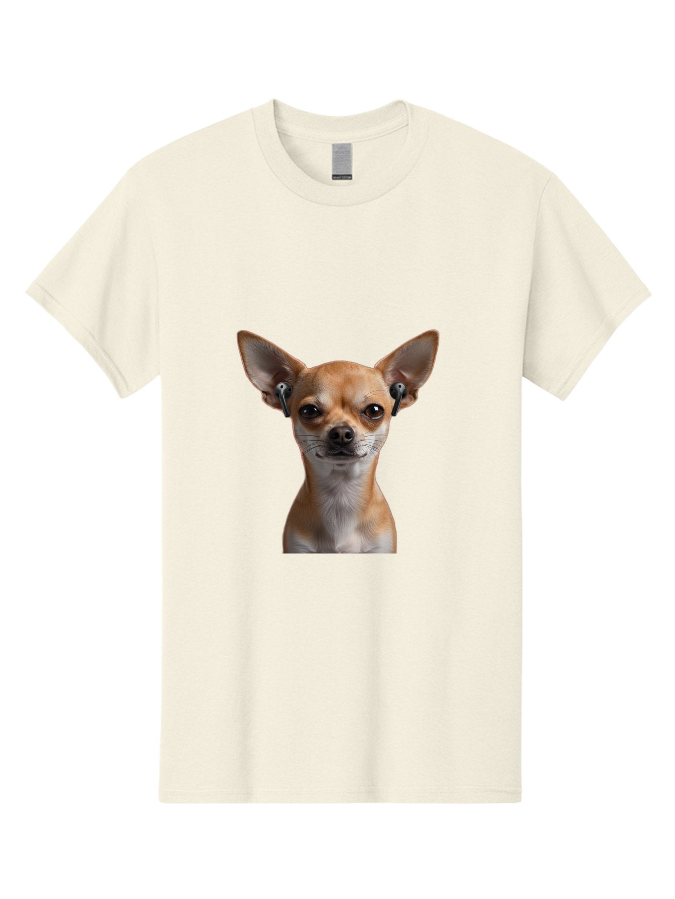 Chihuahua-With-Earbuds Men'S Graphic Tee, 100% Cotton, Comfortable Casual Summer Wear, Machine Washable, Vintage Camera, Old Camera, Antique Camera, Black Camera, Classic Photography, Photography Equipment, Nostalgic Device, Film Camera, Bah750 6