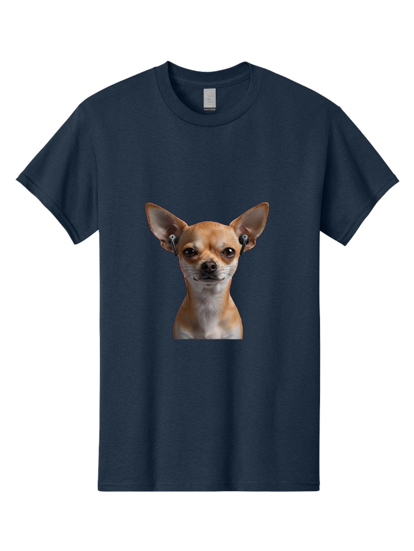 Chihuahua-With-Earbuds Men'S Graphic Tee, 100% Cotton, Comfortable Casual Summer Wear, Machine Washable, Vintage Camera, Old Camera, Antique Camera, Black Camera, Classic Photography, Photography Equipment, Nostalgic Device, Film Camera, Bah750 10