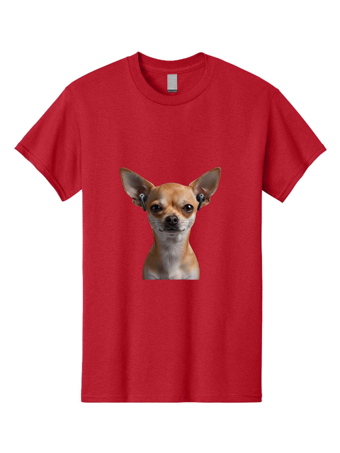 Chihuahua-With-Earbuds Men'S Graphic Tee, 100% Cotton, Comfortable Casual Summer Wear, Machine Washable, Vintage Camera, Old Camera, Antique Camera, Black Camera, Classic Photography, Photography Equipment, Nostalgic Device, Film Camera, Bah750