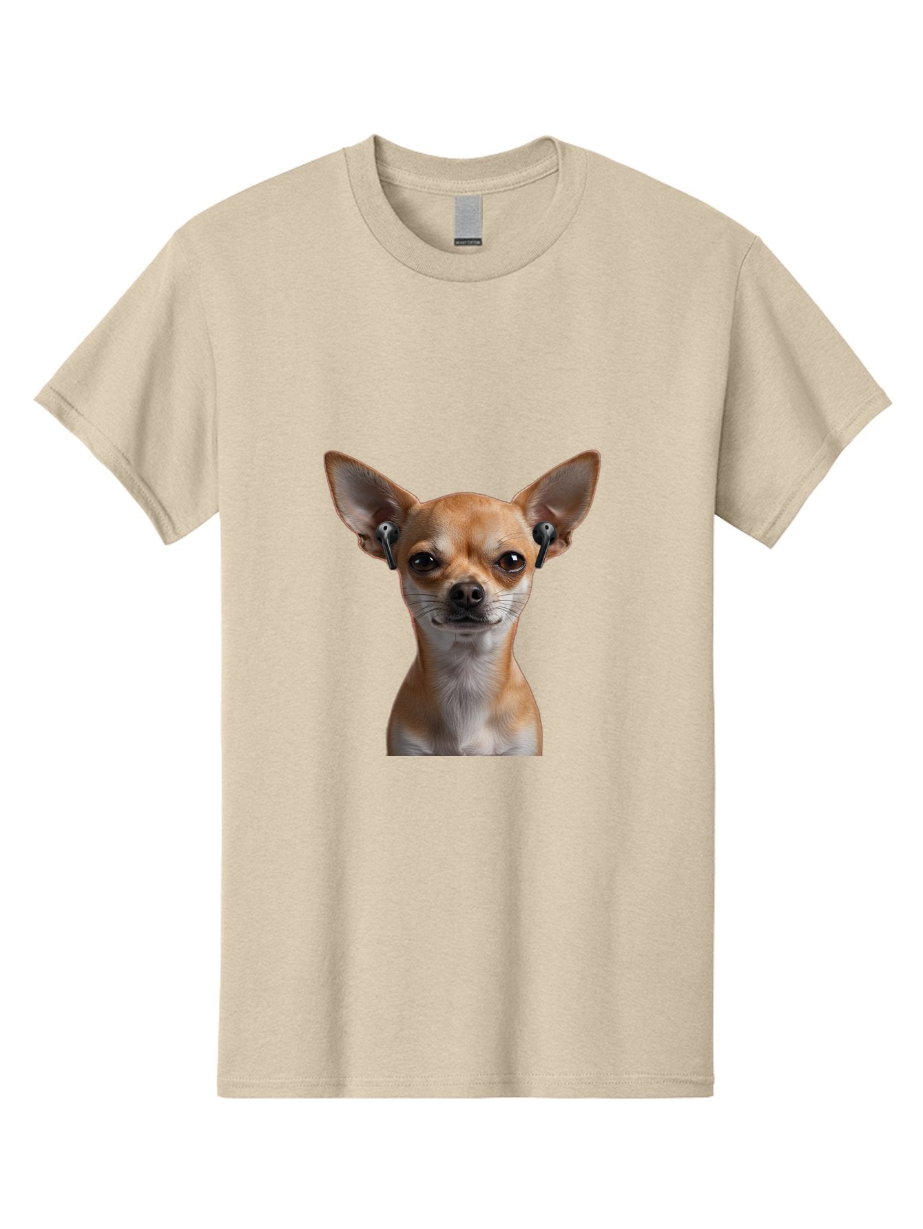 Chihuahua-With-Earbuds Men'S Graphic Tee, 100% Cotton, Comfortable Casual Summer Wear, Machine Washable, Vintage Camera, Old Camera, Antique Camera, Black Camera, Classic Photography, Photography Equipment, Nostalgic Device, Film Camera, Bah750 11
