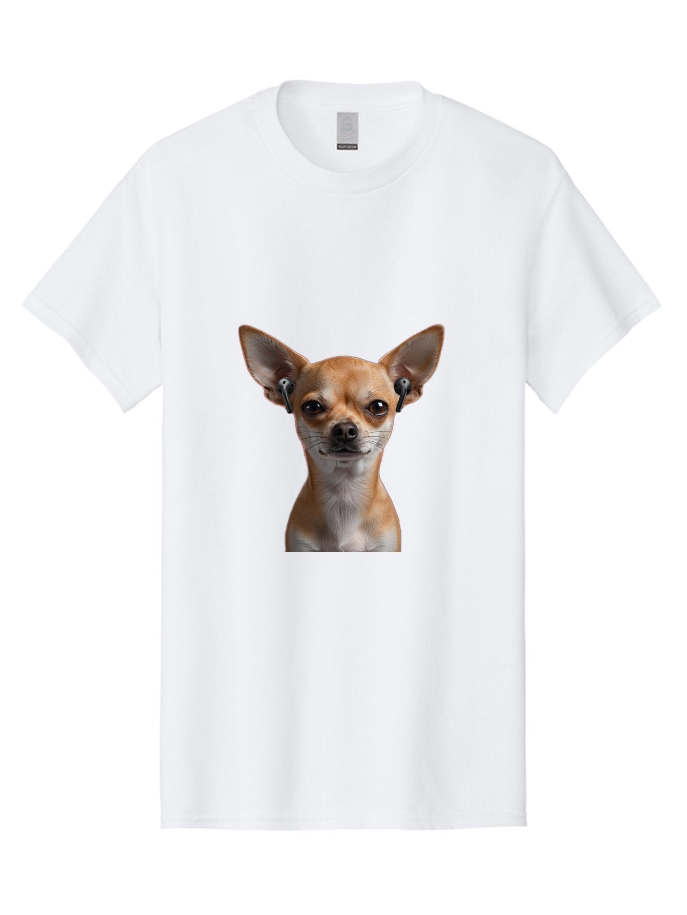 Chihuahua-With-Earbuds Men'S Graphic Tee, 100% Cotton, Comfortable Casual Summer Wear, Machine Washable, Vintage Camera, Old Camera, Antique Camera, Black Camera, Classic Photography, Photography Equipment, Nostalgic Device, Film Camera, Bah750 12