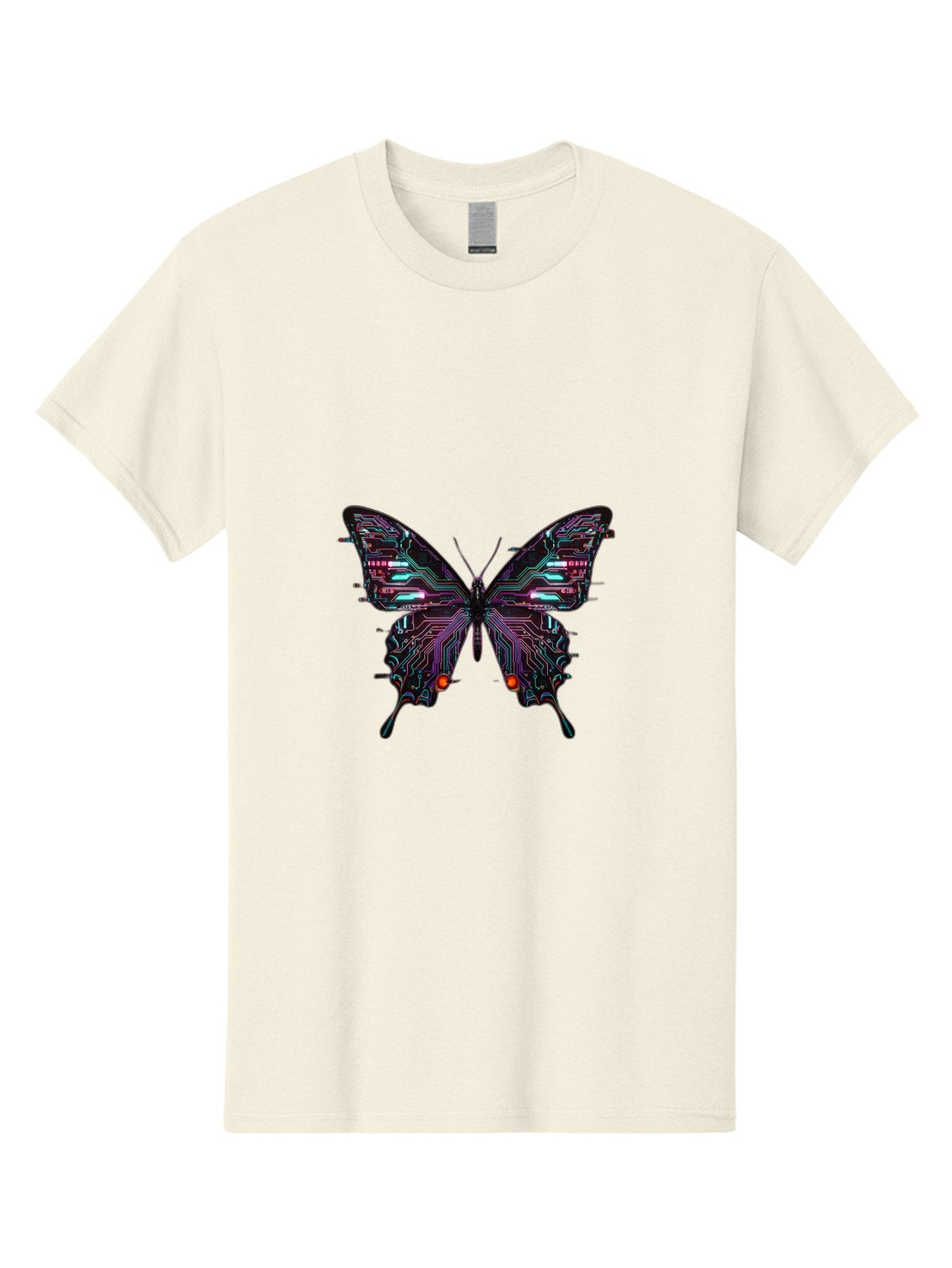 Circuit-Butterfly-1 Men'S Graphic Tee, 100% Cotton, Comfortable Casual Summer Wear, Machine Washable, Vintage Camera, Old Camera, Antique Camera, Black Camera, Classic Photography, Photography Equipment, Nostalgic Device, Film Camera, Bah752