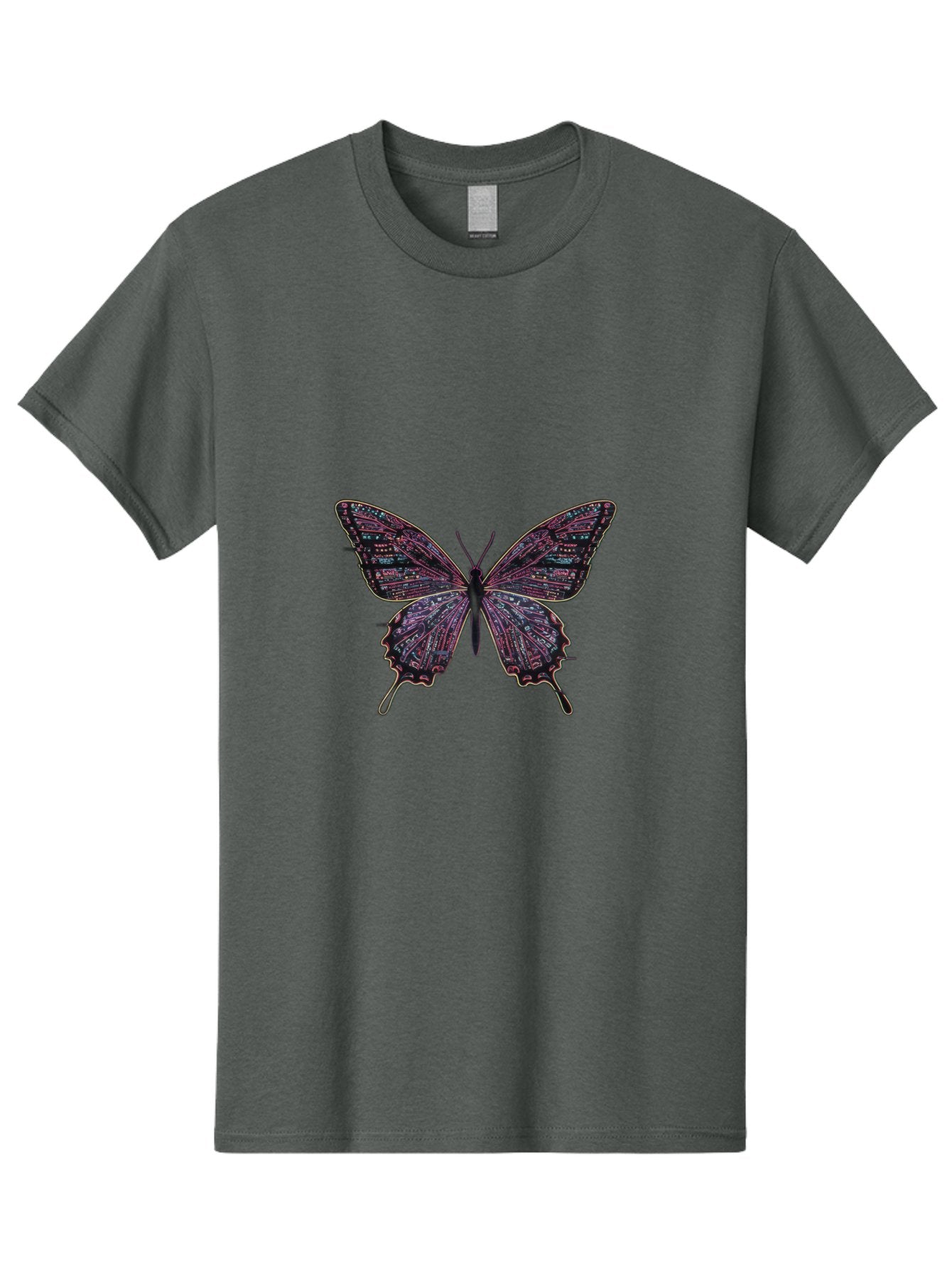Circuit-Butterfly-3 Men'S Graphic Tee, 100% Cotton, Comfortable Casual Summer Wear, Machine Washable, Vintage Camera, Old Camera, Antique Camera, Black Camera, Classic Photography, Photography Equipment, Nostalgic Device, Film Camera, Bah754 9