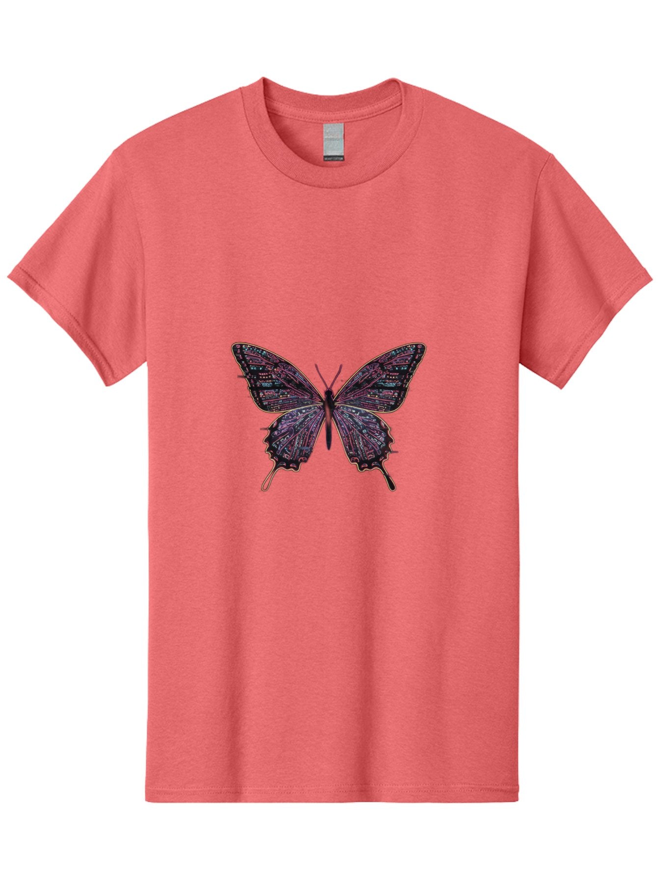 Circuit-Butterfly-3 Men'S Graphic Tee, 100% Cotton, Comfortable Casual Summer Wear, Machine Washable, Vintage Camera, Old Camera, Antique Camera, Black Camera, Classic Photography, Photography Equipment, Nostalgic Device, Film Camera, Bah754 7