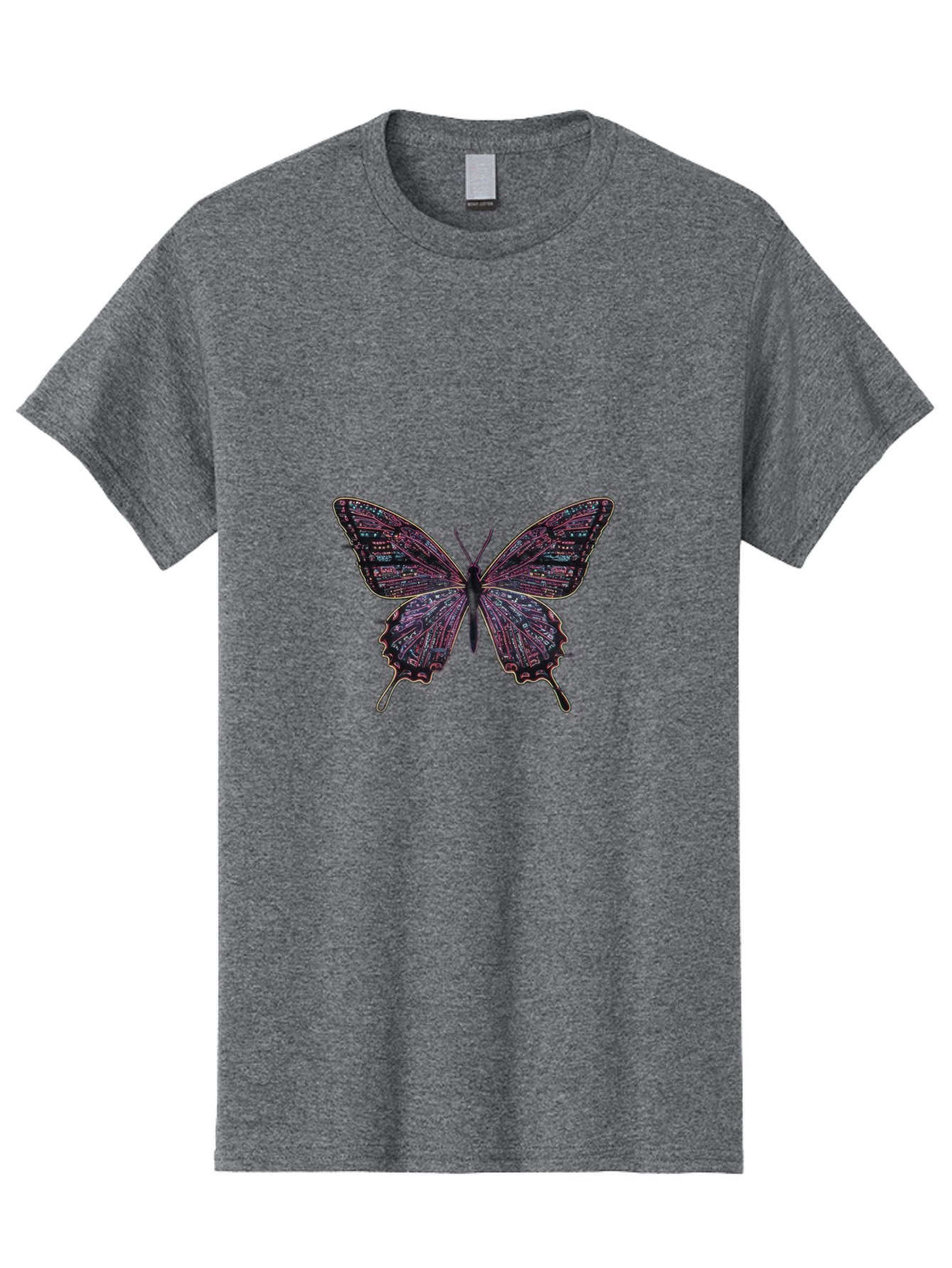 Circuit-Butterfly-3 Men'S Graphic Tee, 100% Cotton, Comfortable Casual Summer Wear, Machine Washable, Vintage Camera, Old Camera, Antique Camera, Black Camera, Classic Photography, Photography Equipment, Nostalgic Device, Film Camera, Bah754 14
