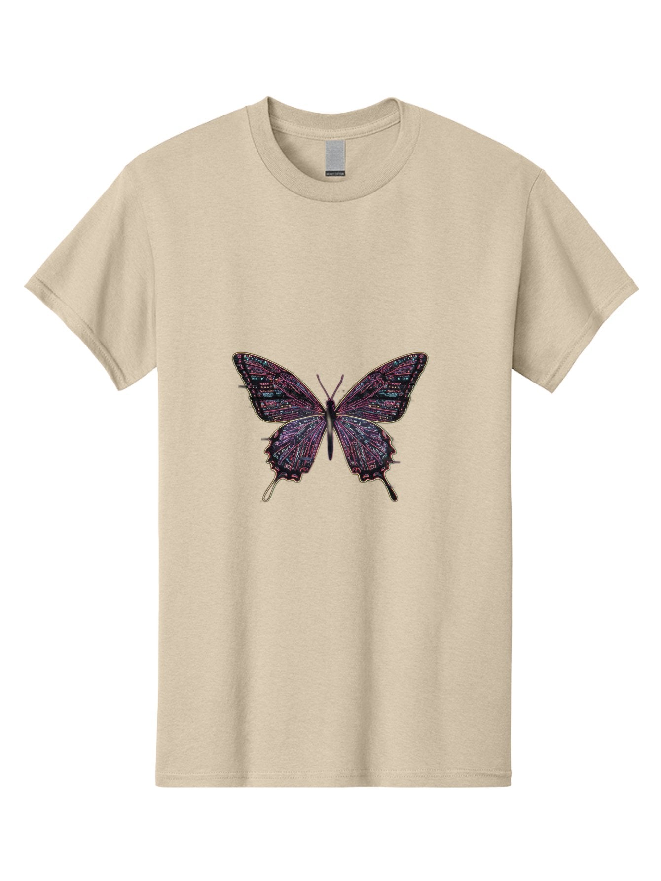 Circuit-Butterfly-3 Men'S Graphic Tee, 100% Cotton, Comfortable Casual Summer Wear, Machine Washable, Vintage Camera, Old Camera, Antique Camera, Black Camera, Classic Photography, Photography Equipment, Nostalgic Device, Film Camera, Bah754