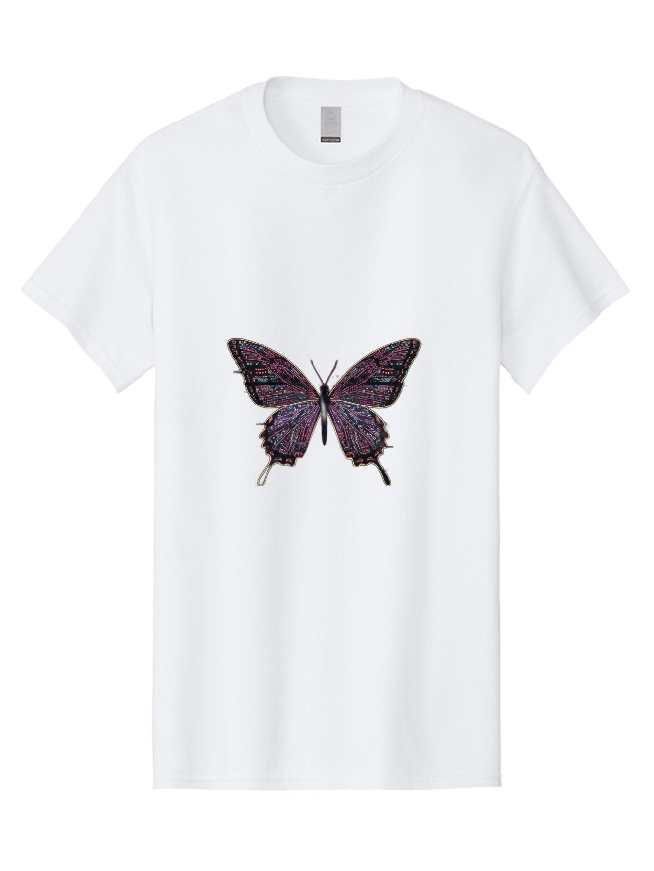 Circuit-Butterfly-3 Men'S Graphic Tee, 100% Cotton, Comfortable Casual Summer Wear, Machine Washable, Vintage Camera, Old Camera, Antique Camera, Black Camera, Classic Photography, Photography Equipment, Nostalgic Device, Film Camera, Bah754 5