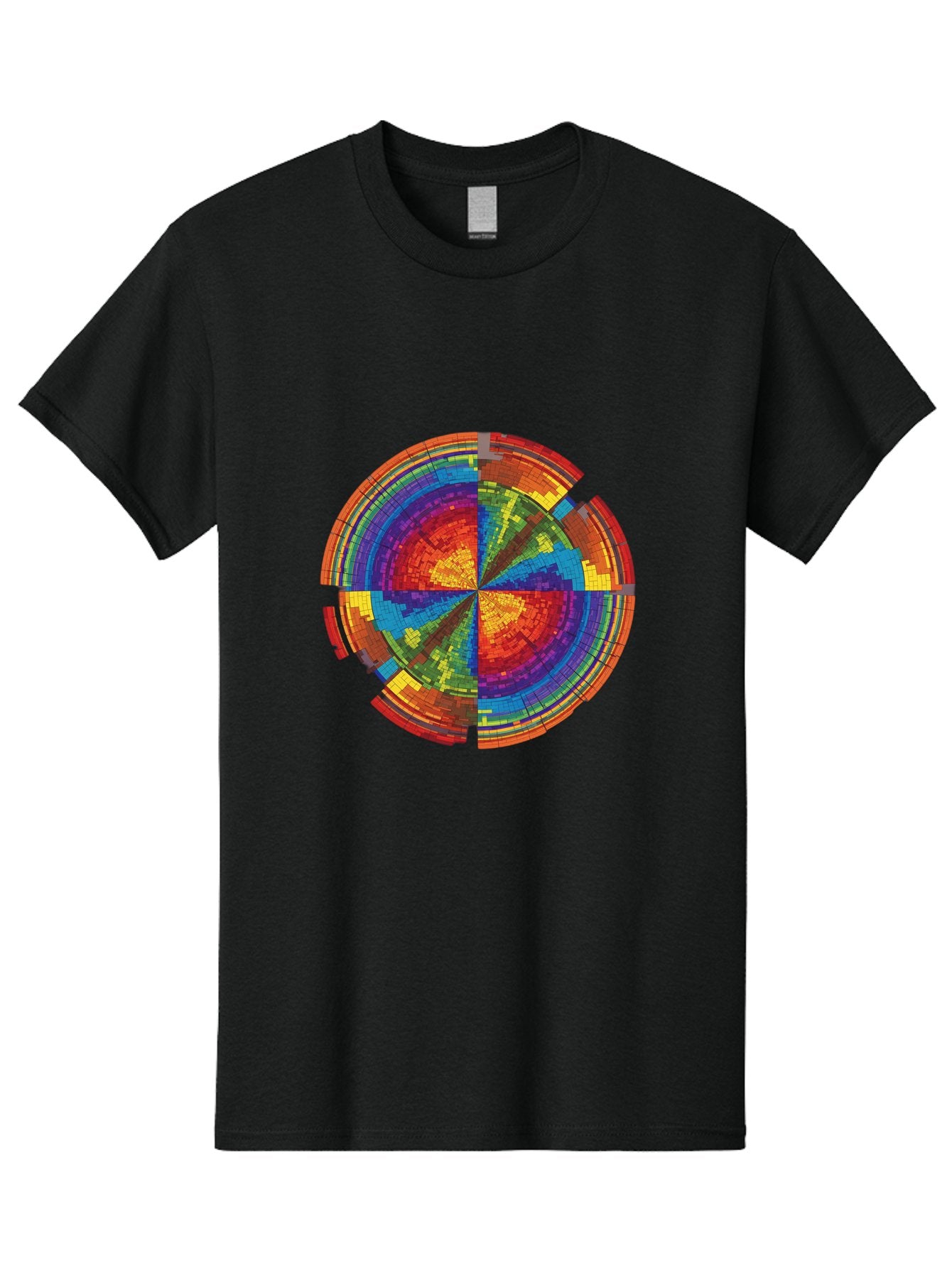 Circular-Mosaic Men'S Graphic Tee, 100% Cotton, Comfortable Casual Summer Wear, Machine Washable, Vintage Camera, Old Camera, Antique Camera, Black Camera, Classic Photography, Photography Equipment, Nostalgic Device, Film Camera, Camera Art Bah759 15