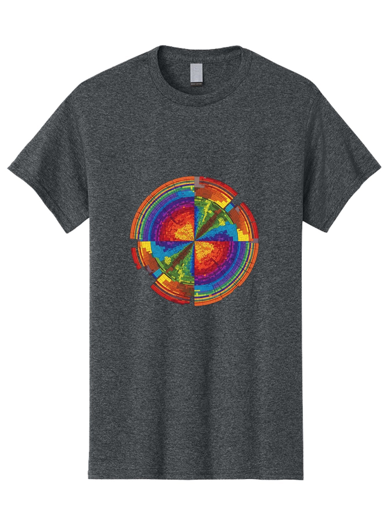 Circular-Mosaic Men'S Graphic Tee, 100% Cotton, Comfortable Casual Summer Wear, Machine Washable, Vintage Camera, Old Camera, Antique Camera, Black Camera, Classic Photography, Photography Equipment, Nostalgic Device, Film Camera, Camera Art Bah759