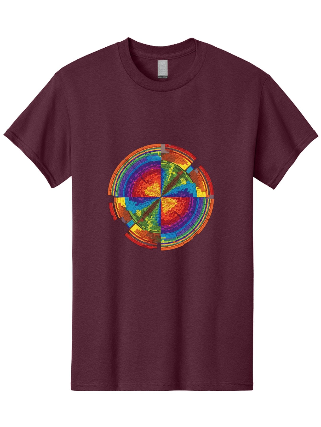 Circular-Mosaic Men'S Graphic Tee, 100% Cotton, Comfortable Casual Summer Wear, Machine Washable, Vintage Camera, Old Camera, Antique Camera, Black Camera, Classic Photography, Photography Equipment, Nostalgic Device, Film Camera, Camera Art Bah759