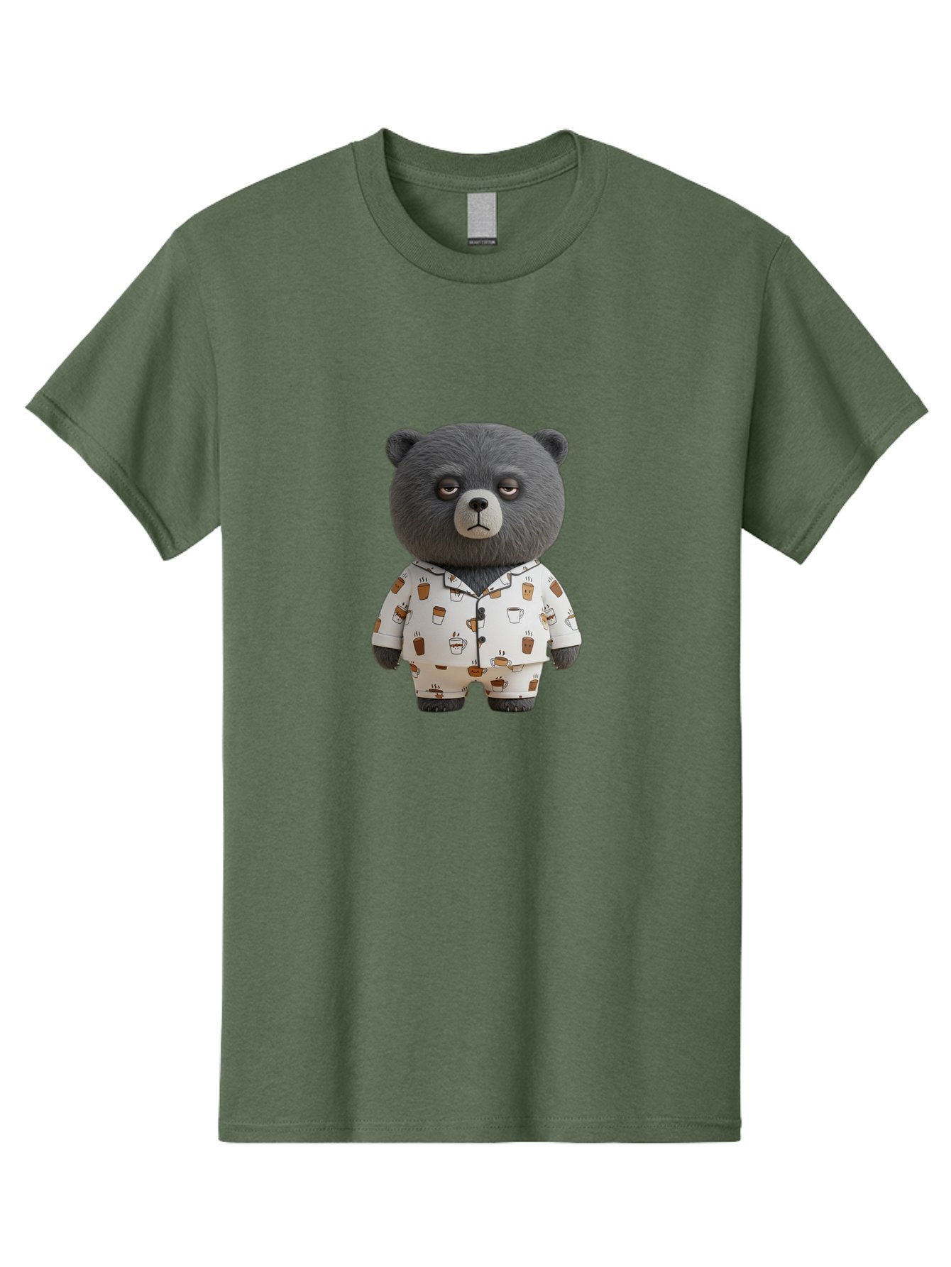 Coffee-Bear-1 Men'S Graphic Tee, 100% Cotton, Comfortable Casual Summer Wear, Machine Washable, Vintage Camera, Old Camera, Antique Camera, Black Camera, Classic Photography, Photography Equipment, Nostalgic Device, Film Camera, Camera Art Bah768 3