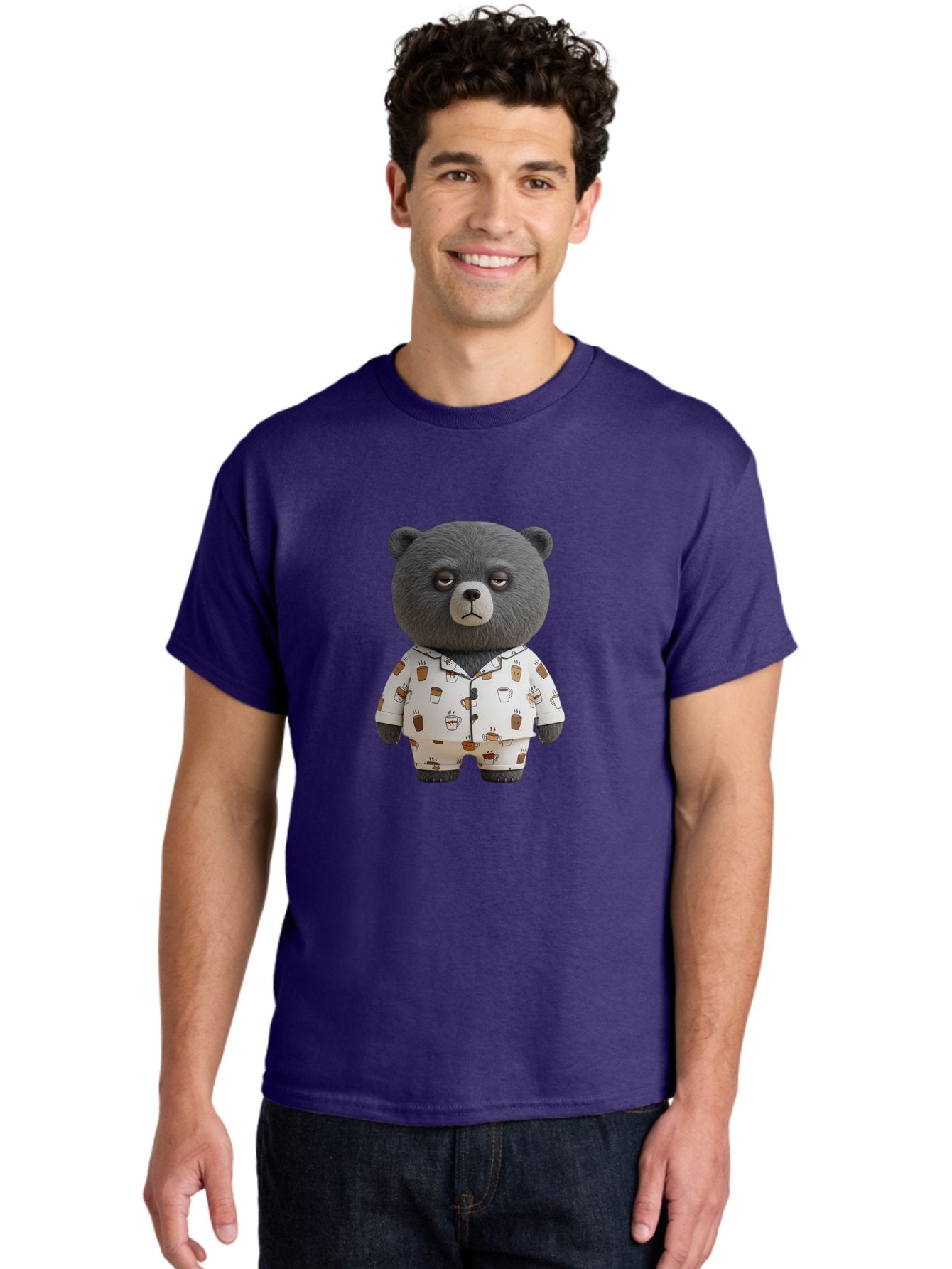 Coffee-Bear-1 Men'S Graphic Tee, 100% Cotton, Comfortable Casual Summer Wear, Machine Washable, Vintage Camera, Old Camera, Antique Camera, Black Camera, Classic Photography, Photography Equipment, Nostalgic Device, Film Camera, Camera Art Bah768 26