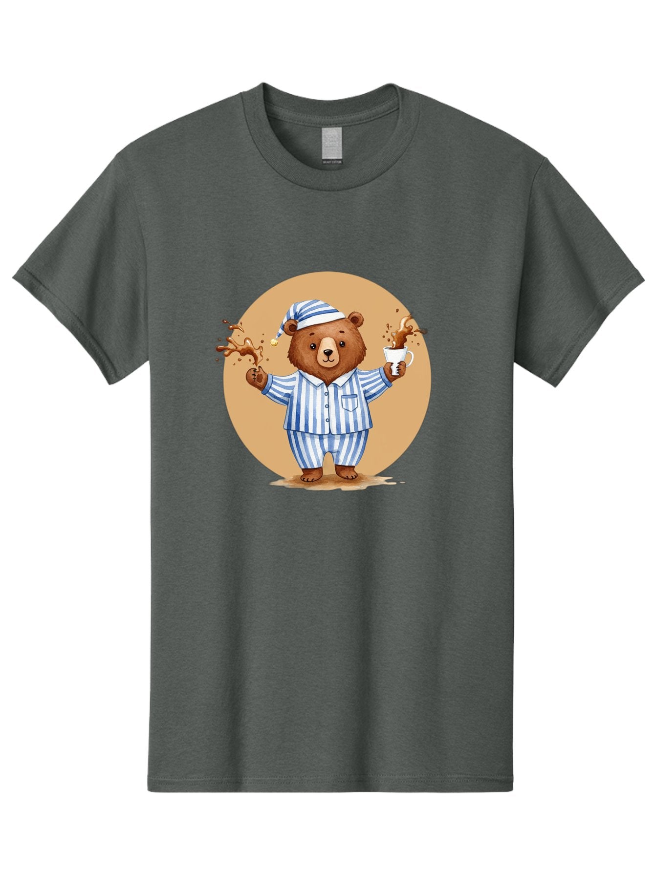 Coffee-Spilling-Bear Men'S Graphic Tee, 100% Cotton, Comfortable Casual Summer Wear, Machine Washable, Vintage Camera, Old Camera, Antique Camera, Black Camera, Classic Photography, Photography Equipment, Nostalgic Device, Film Camera, Bah770 11