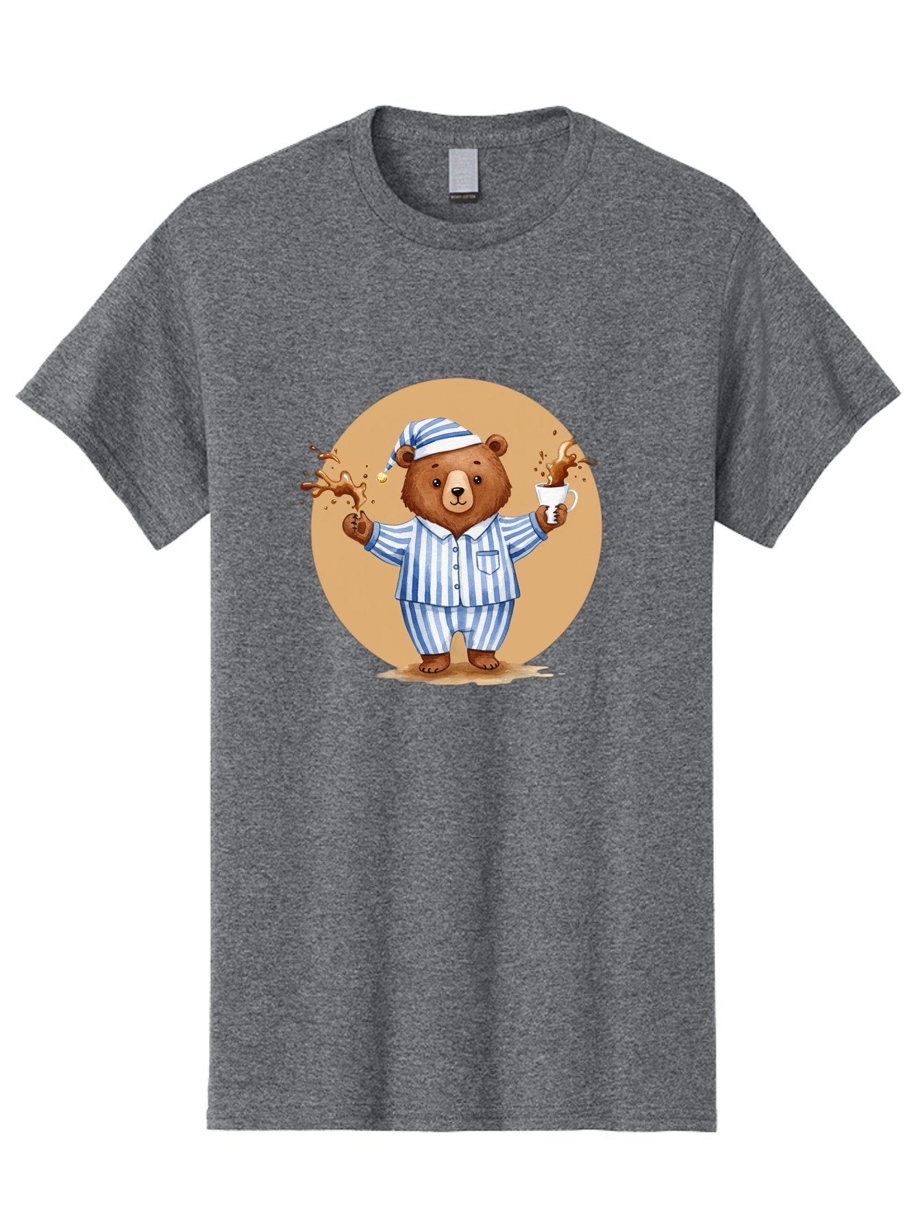 Coffee-Spilling-Bear Men'S Graphic Tee, 100% Cotton, Comfortable Casual Summer Wear, Machine Washable, Vintage Camera, Old Camera, Antique Camera, Black Camera, Classic Photography, Photography Equipment, Nostalgic Device, Film Camera, Bah770