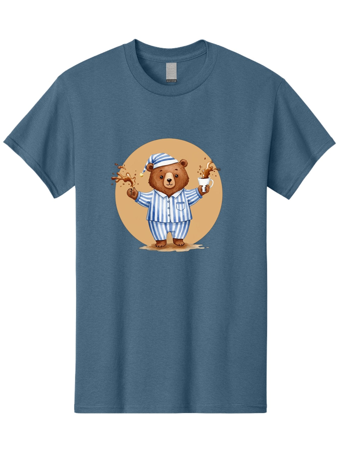 Coffee-Spilling-Bear Men'S Graphic Tee, 100% Cotton, Comfortable Casual Summer Wear, Machine Washable, Vintage Camera, Old Camera, Antique Camera, Black Camera, Classic Photography, Photography Equipment, Nostalgic Device, Film Camera, Bah770 3