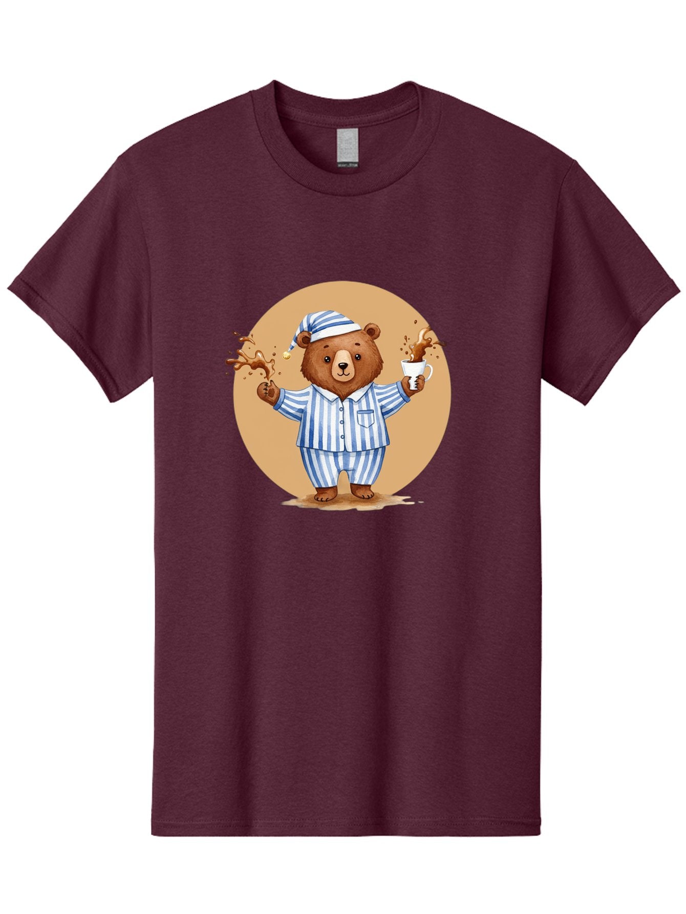 Coffee-Spilling-Bear Men'S Graphic Tee, 100% Cotton, Comfortable Casual Summer Wear, Machine Washable, Vintage Camera, Old Camera, Antique Camera, Black Camera, Classic Photography, Photography Equipment, Nostalgic Device, Film Camera, Bah770 4