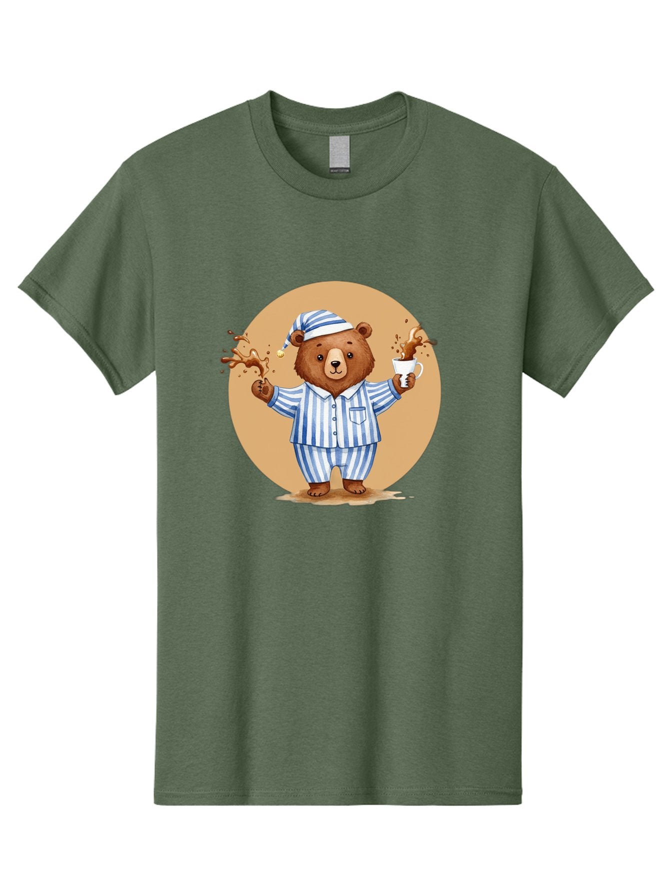 Coffee-Spilling-Bear Men'S Graphic Tee, 100% Cotton, Comfortable Casual Summer Wear, Machine Washable, Vintage Camera, Old Camera, Antique Camera, Black Camera, Classic Photography, Photography Equipment, Nostalgic Device, Film Camera, Bah770 15