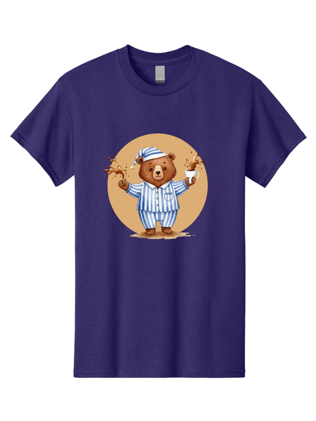 Coffee-Spilling-Bear Men'S Graphic Tee, 100% Cotton, Comfortable Casual Summer Wear, Machine Washable, Vintage Camera, Old Camera, Antique Camera, Black Camera, Classic Photography, Photography Equipment, Nostalgic Device, Film Camera, Bah770 12
