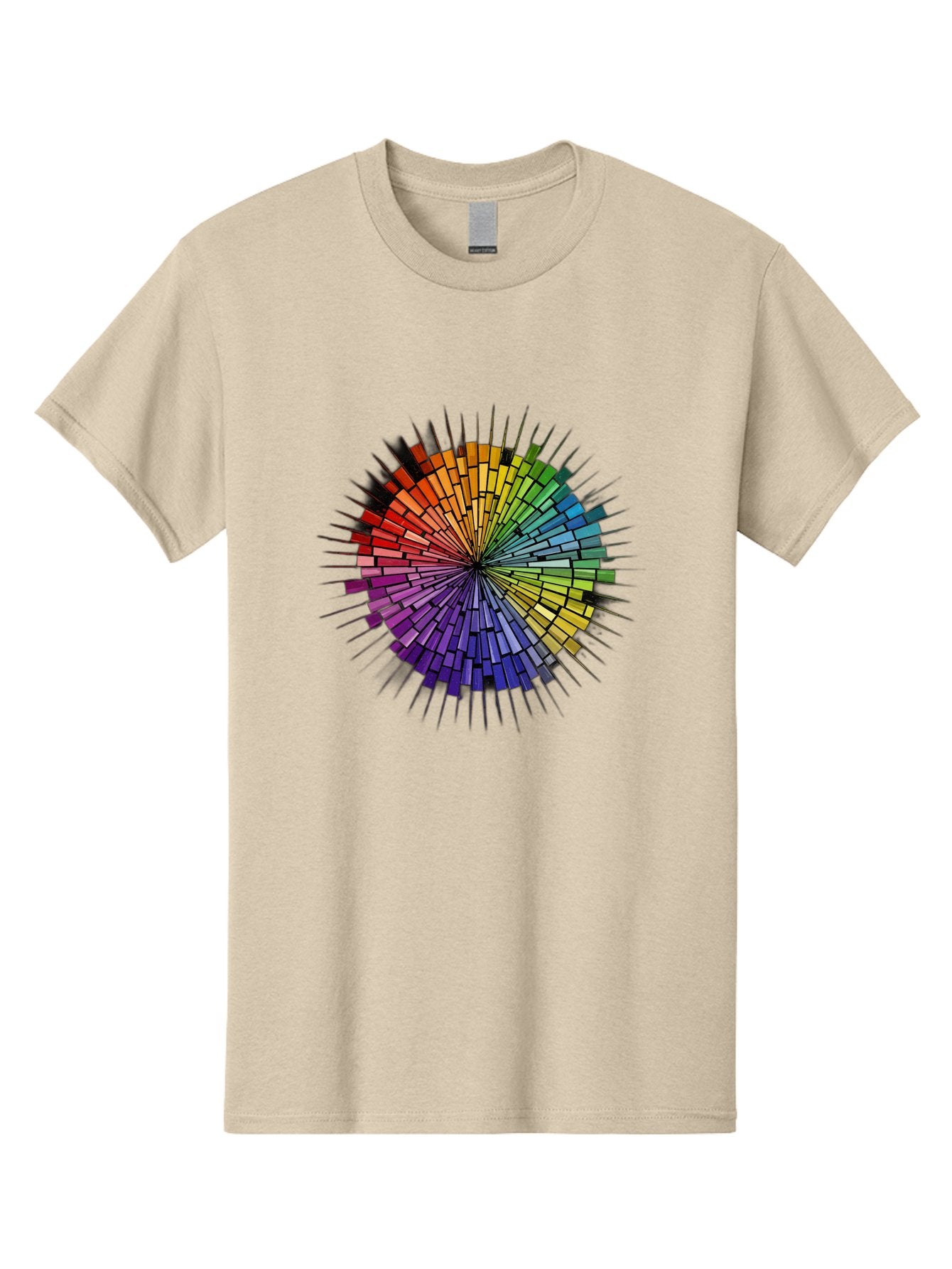 Colorful-Mosaic-Circle Men'S Graphic Tee, 100% Cotton, Comfortable Casual Summer Wear, Machine Washable, Vintage Camera, Old Camera, Antique Camera, Black Camera, Classic Photography, Photography Equipment, Nostalgic Device, Film Camera, Bah775 10
