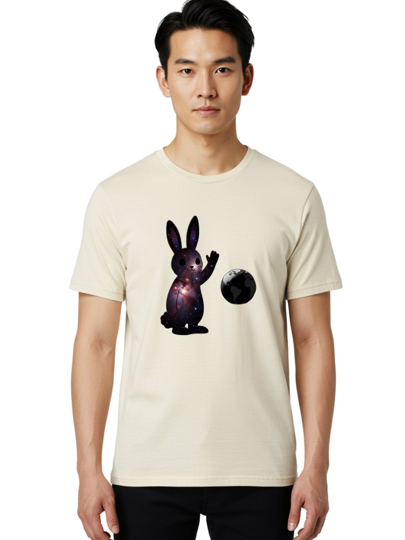 Cosmic-Rabbit-1 Men'S Graphic Tee, 100% Cotton, Comfortable Casual Summer Wear, Machine Washable, Vintage Camera, Old Camera, Antique Camera, Black Camera, Classic Photography, Photography Equipment, Nostalgic Device, Film Camera, Camera Art Bah785 24