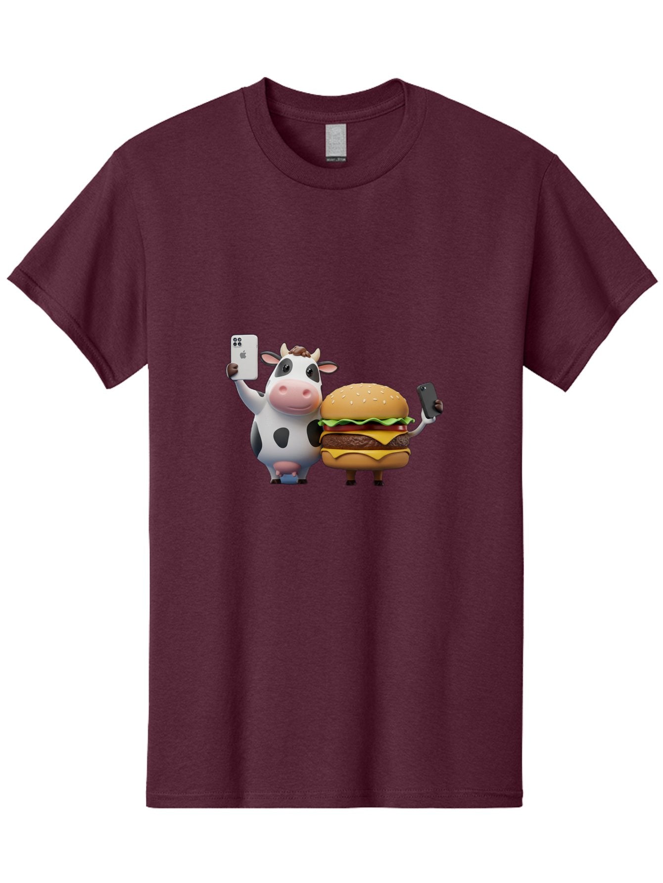 Cow-And-Burger-1 Men'S Graphic Tee, 100% Cotton, Comfortable Casual Summer Wear, Machine Washable, Vintage Camera, Old Camera, Antique Camera, Black Camera, Classic Photography, Photography Equipment, Nostalgic Device, Film Camera, Camera Art Bah788 15