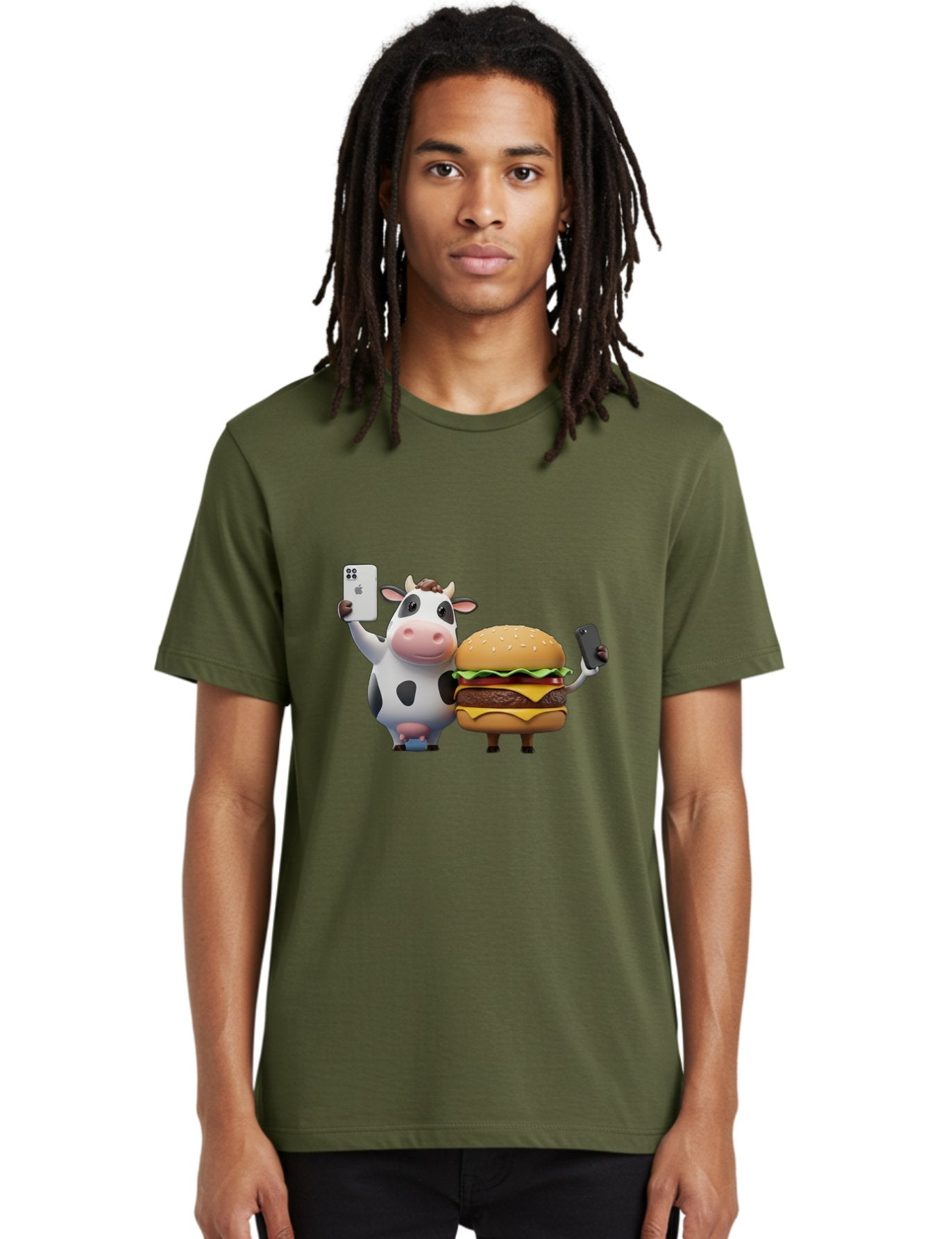 Cow-And-Burger-1 Men'S Graphic Tee, 100% Cotton, Comfortable Casual Summer Wear, Machine Washable, Vintage Camera, Old Camera, Antique Camera, Black Camera, Classic Photography, Photography Equipment, Nostalgic Device, Film Camera, Camera Art Bah788 23