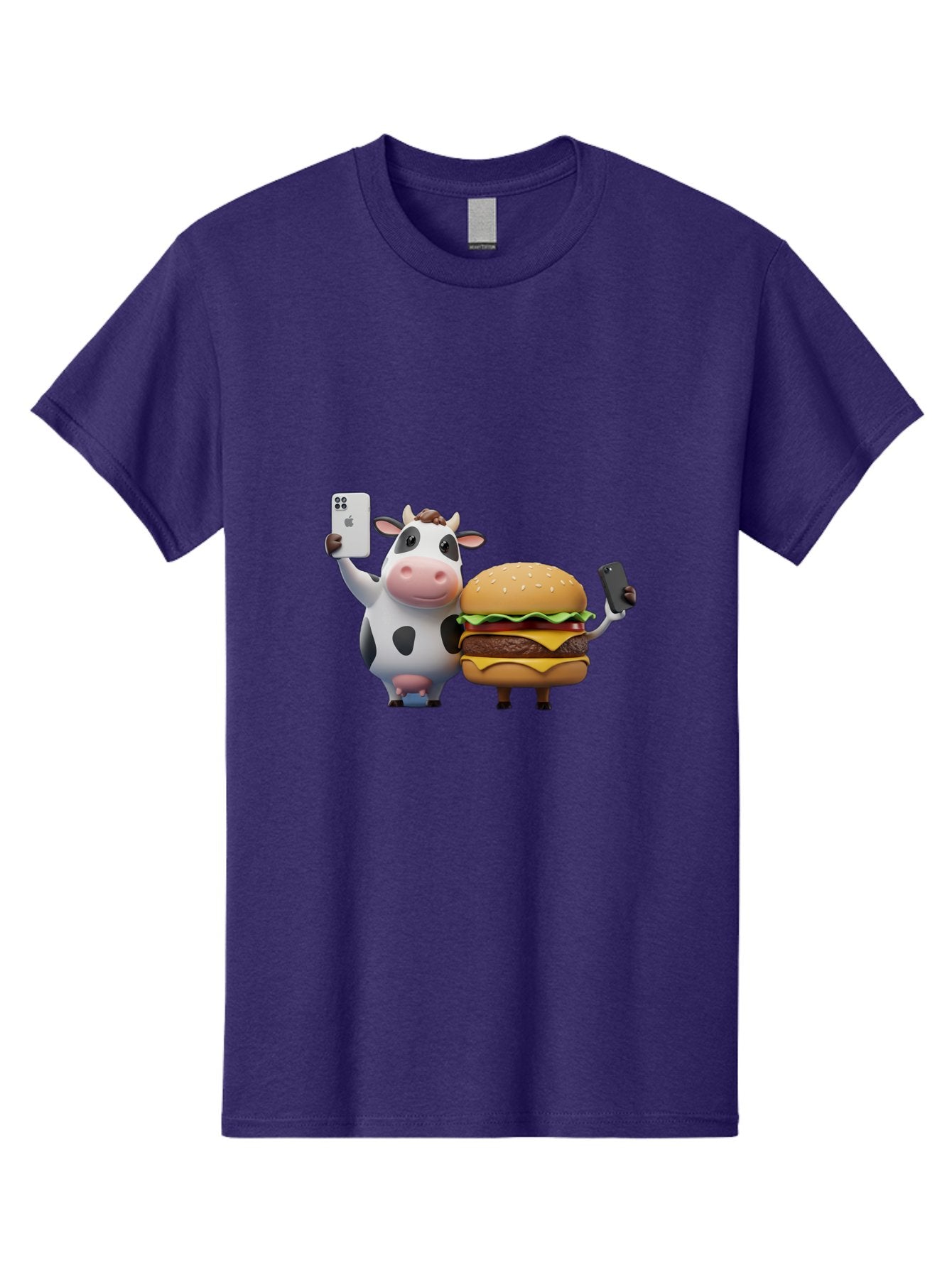 Cow-And-Burger-1 Men'S Graphic Tee, 100% Cotton, Comfortable Casual Summer Wear, Machine Washable, Vintage Camera, Old Camera, Antique Camera, Black Camera, Classic Photography, Photography Equipment, Nostalgic Device, Film Camera, Camera Art Bah788 4