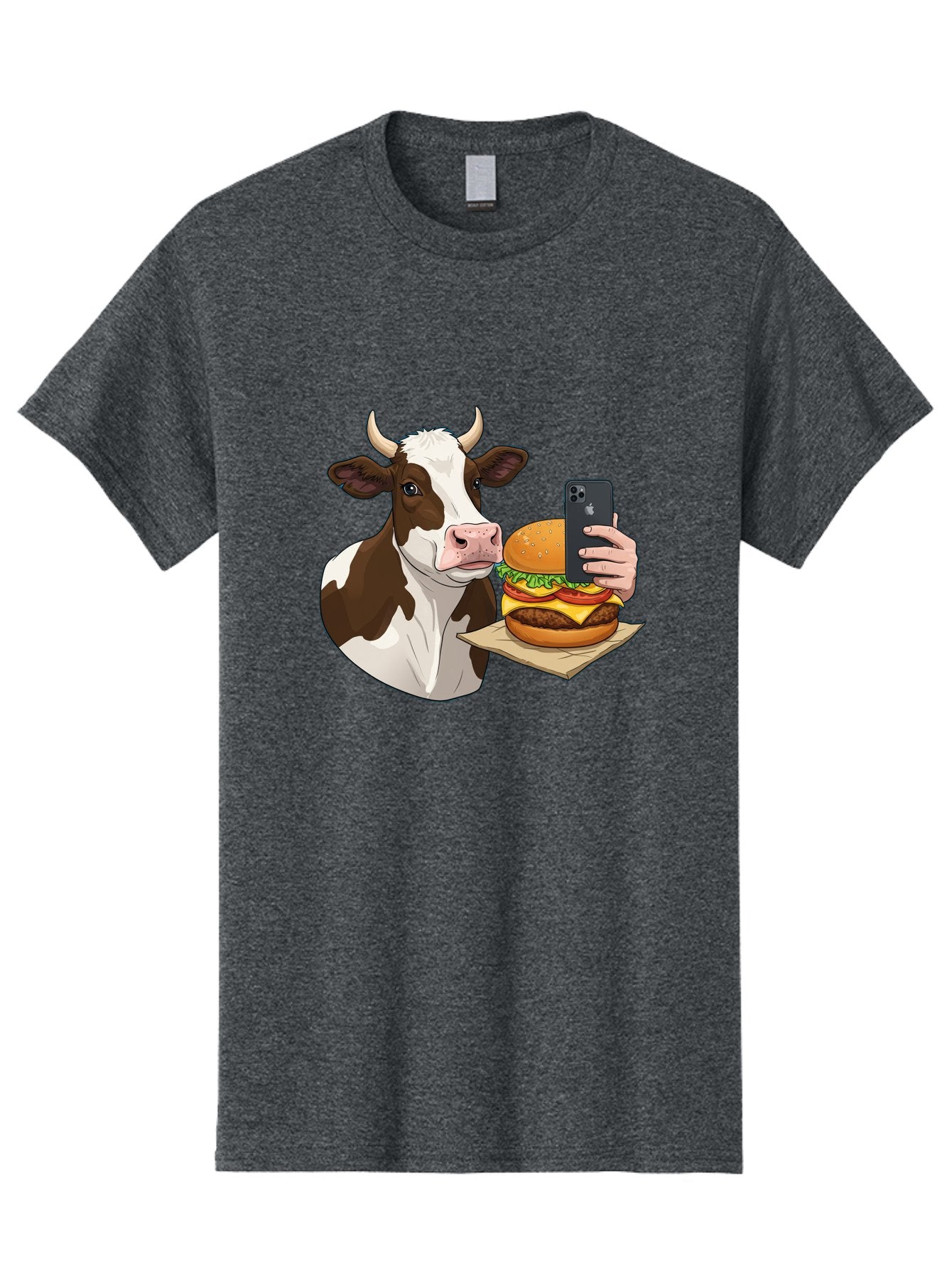 Cow-And-Burger-2 Men'S Graphic Tee, 100% Cotton, Comfortable Casual Summer Wear, Machine Washable, Vintage Camera, Old Camera, Antique Camera, Black Camera, Classic Photography, Photography Equipment, Nostalgic Device, Film Camera, Camera Art Bah789 14