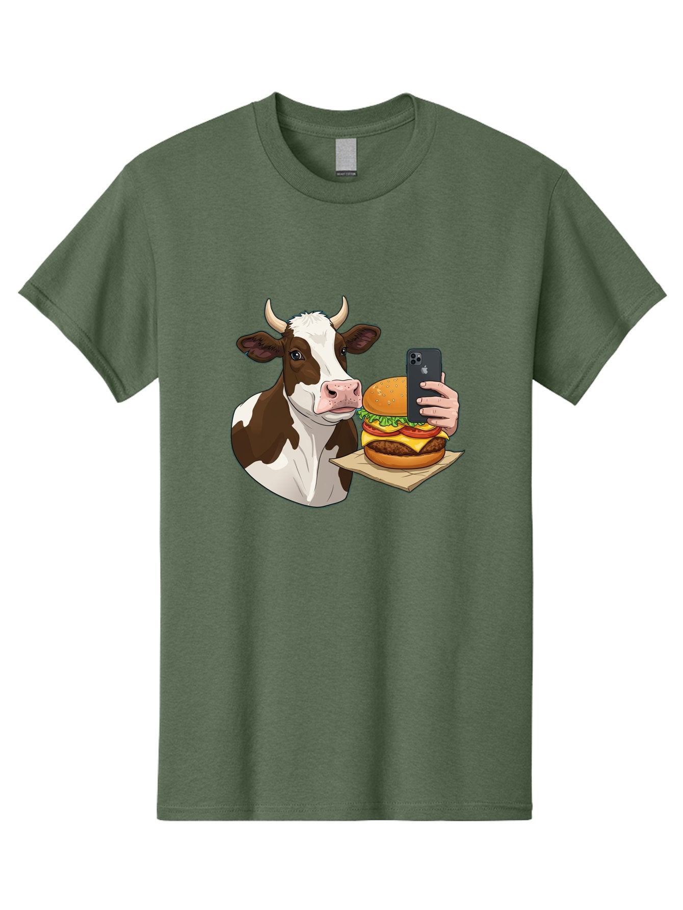 Cow-And-Burger-2 Men'S Graphic Tee, 100% Cotton, Comfortable Casual Summer Wear, Machine Washable, Vintage Camera, Old Camera, Antique Camera, Black Camera, Classic Photography, Photography Equipment, Nostalgic Device, Film Camera, Camera Art Bah789 15