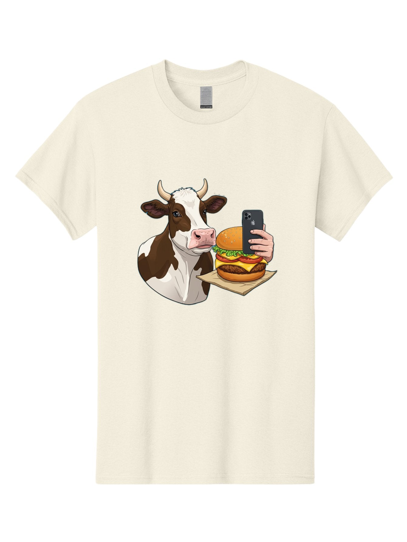 Cow-And-Burger-2 Men'S Graphic Tee, 100% Cotton, Comfortable Casual Summer Wear, Machine Washable, Vintage Camera, Old Camera, Antique Camera, Black Camera, Classic Photography, Photography Equipment, Nostalgic Device, Film Camera, Camera Art Bah789 10