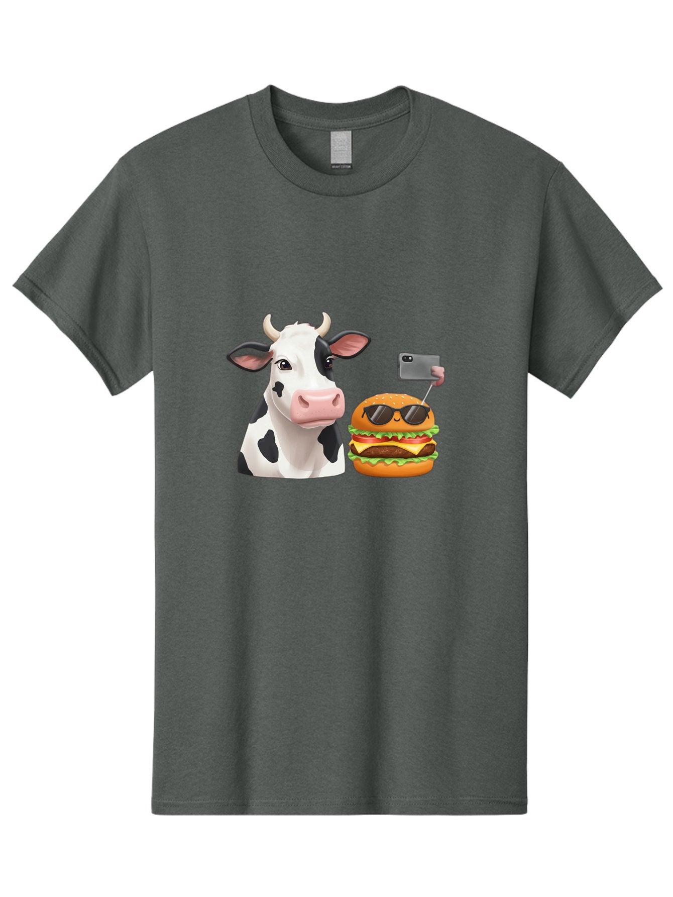 Cow-And-Burger-3 Men'S Graphic Tee, 100% Cotton, Comfortable Casual Summer Wear, Machine Washable, Vintage Camera, Old Camera, Antique Camera, Black Camera, Classic Photography, Photography Equipment, Nostalgic Device, Film Camera, Camera Art Bah790 10