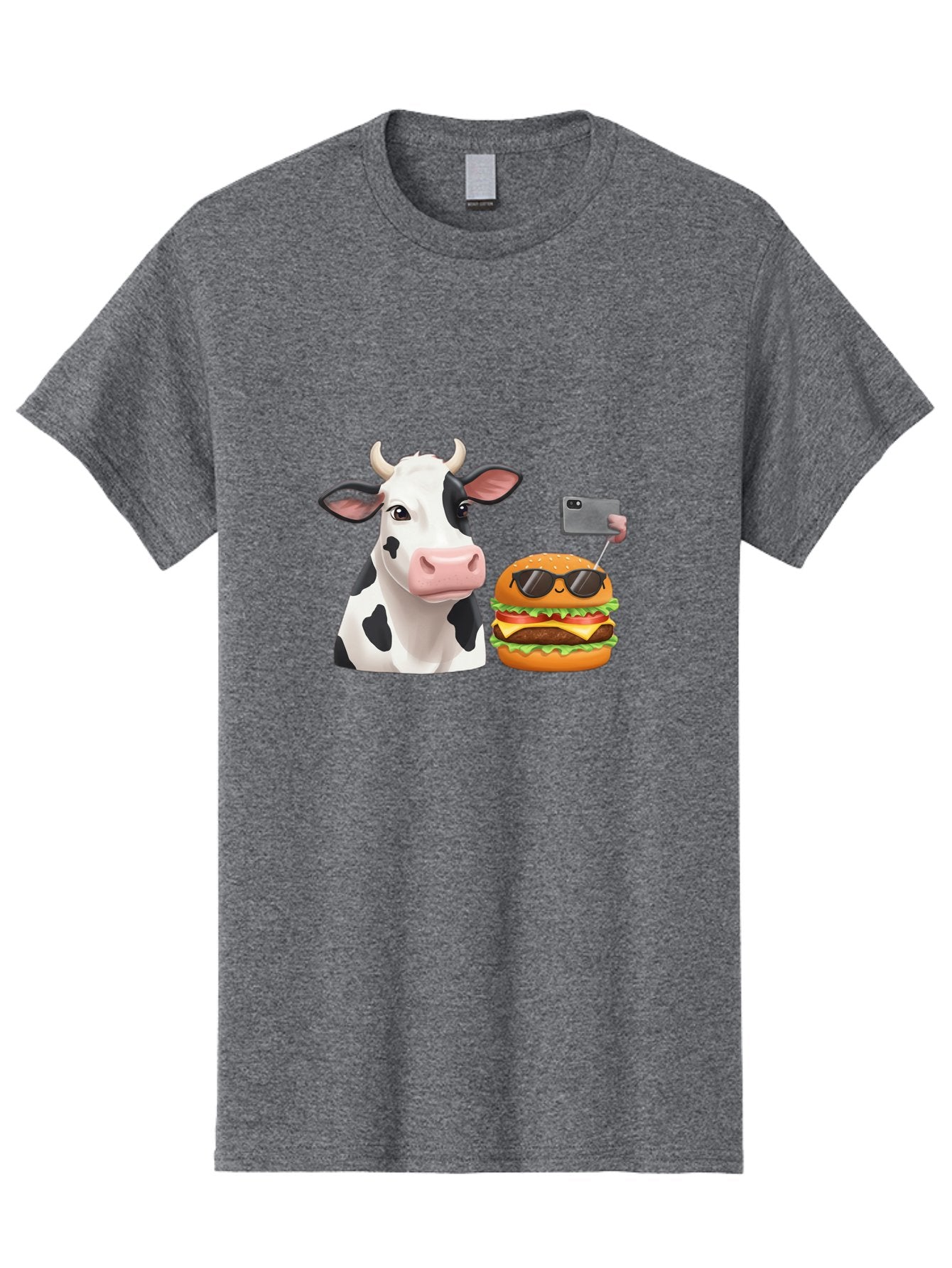Cow-And-Burger-3 Men'S Graphic Tee, 100% Cotton, Comfortable Casual Summer Wear, Machine Washable, Vintage Camera, Old Camera, Antique Camera, Black Camera, Classic Photography, Photography Equipment, Nostalgic Device, Film Camera, Camera Art Bah790 15