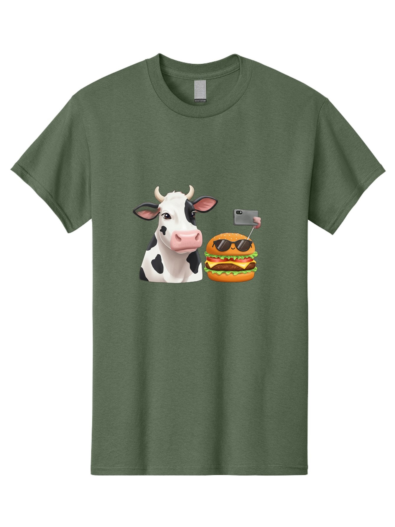 Cow-And-Burger-3 Men'S Graphic Tee, 100% Cotton, Comfortable Casual Summer Wear, Machine Washable, Vintage Camera, Old Camera, Antique Camera, Black Camera, Classic Photography, Photography Equipment, Nostalgic Device, Film Camera, Camera Art Bah790 12