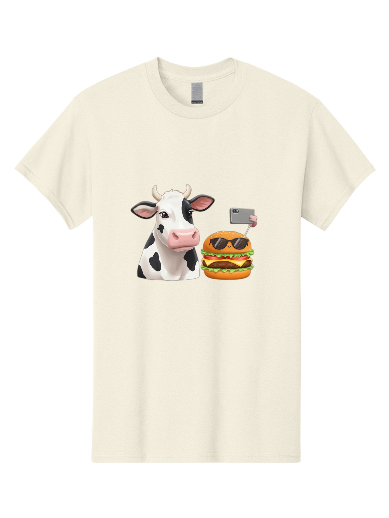 Cow-And-Burger-3 Men'S Graphic Tee, 100% Cotton, Comfortable Casual Summer Wear, Machine Washable, Vintage Camera, Old Camera, Antique Camera, Black Camera, Classic Photography, Photography Equipment, Nostalgic Device, Film Camera, Camera Art Bah790 9
