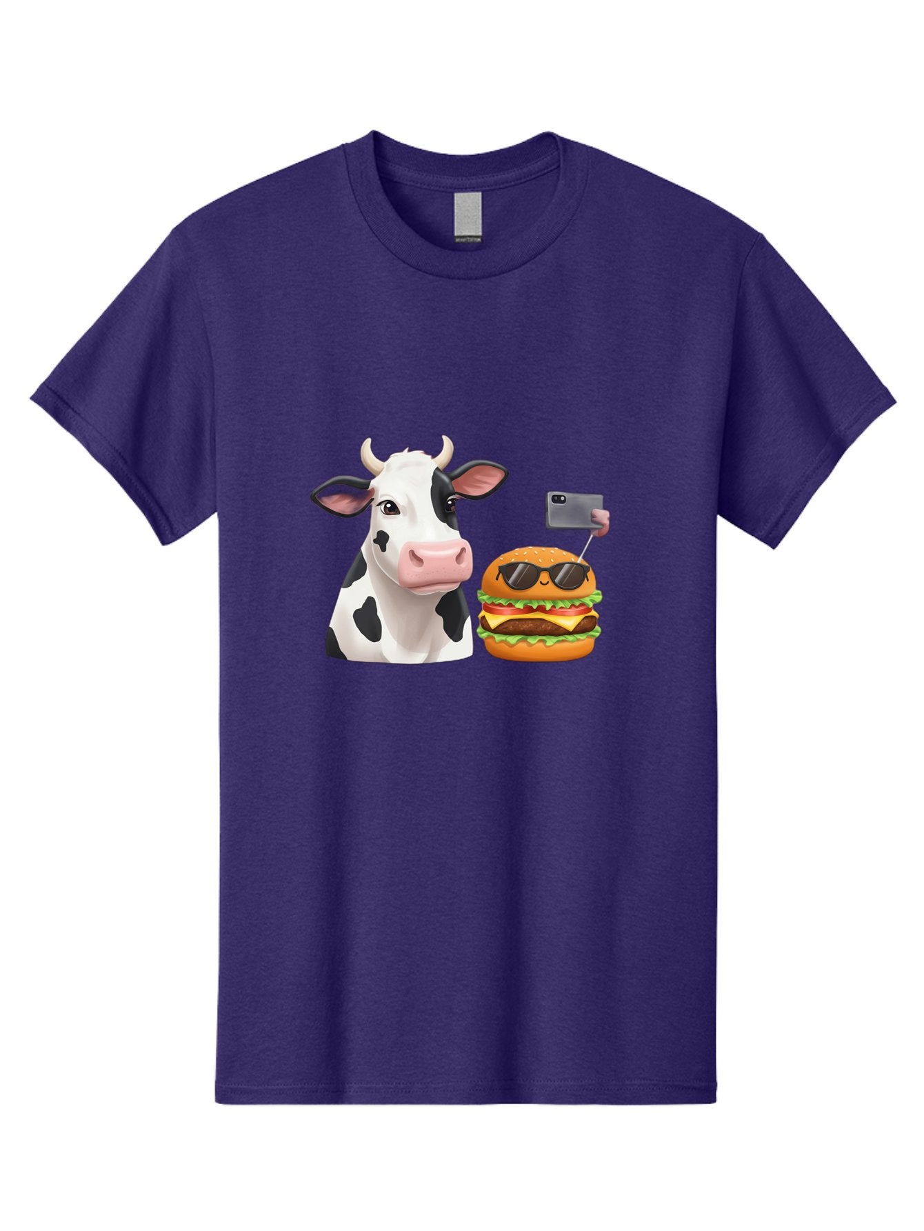 Cow-And-Burger-3 Men'S Graphic Tee, 100% Cotton, Comfortable Casual Summer Wear, Machine Washable, Vintage Camera, Old Camera, Antique Camera, Black Camera, Classic Photography, Photography Equipment, Nostalgic Device, Film Camera, Camera Art Bah790 14