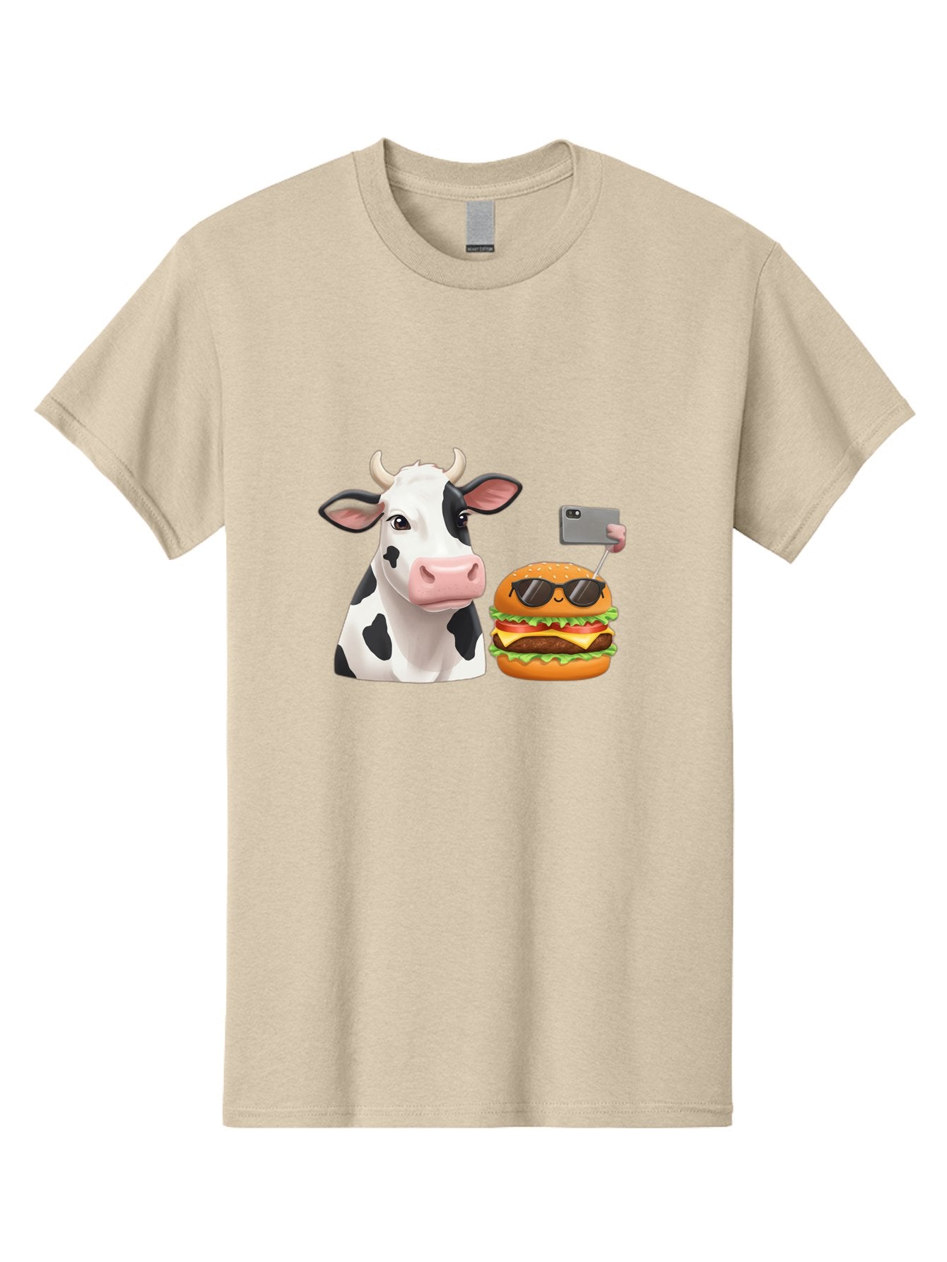Cow-And-Burger-3 Men'S Graphic Tee, 100% Cotton, Comfortable Casual Summer Wear, Machine Washable, Vintage Camera, Old Camera, Antique Camera, Black Camera, Classic Photography, Photography Equipment, Nostalgic Device, Film Camera, Camera Art Bah790 5