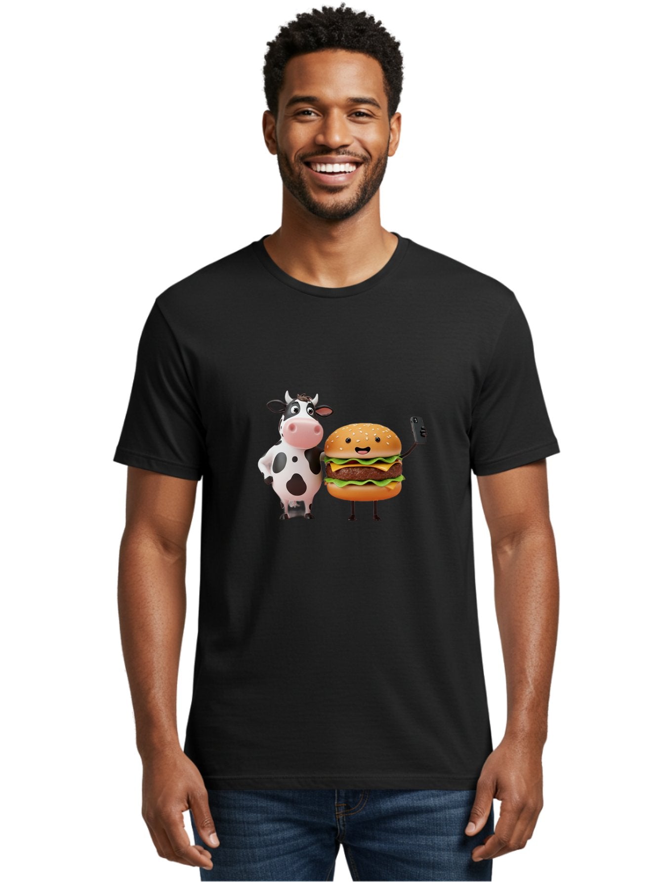 Cow-And-Burger Men'S Graphic Tee, 100% Cotton, Comfortable Casual Summer Wear, Machine Washable, Vintage Camera, Old Camera, Antique Camera, Black Camera, Classic Photography, Photography Equipment, Nostalgic Device, Film Camera, Camera Art Bah791 24