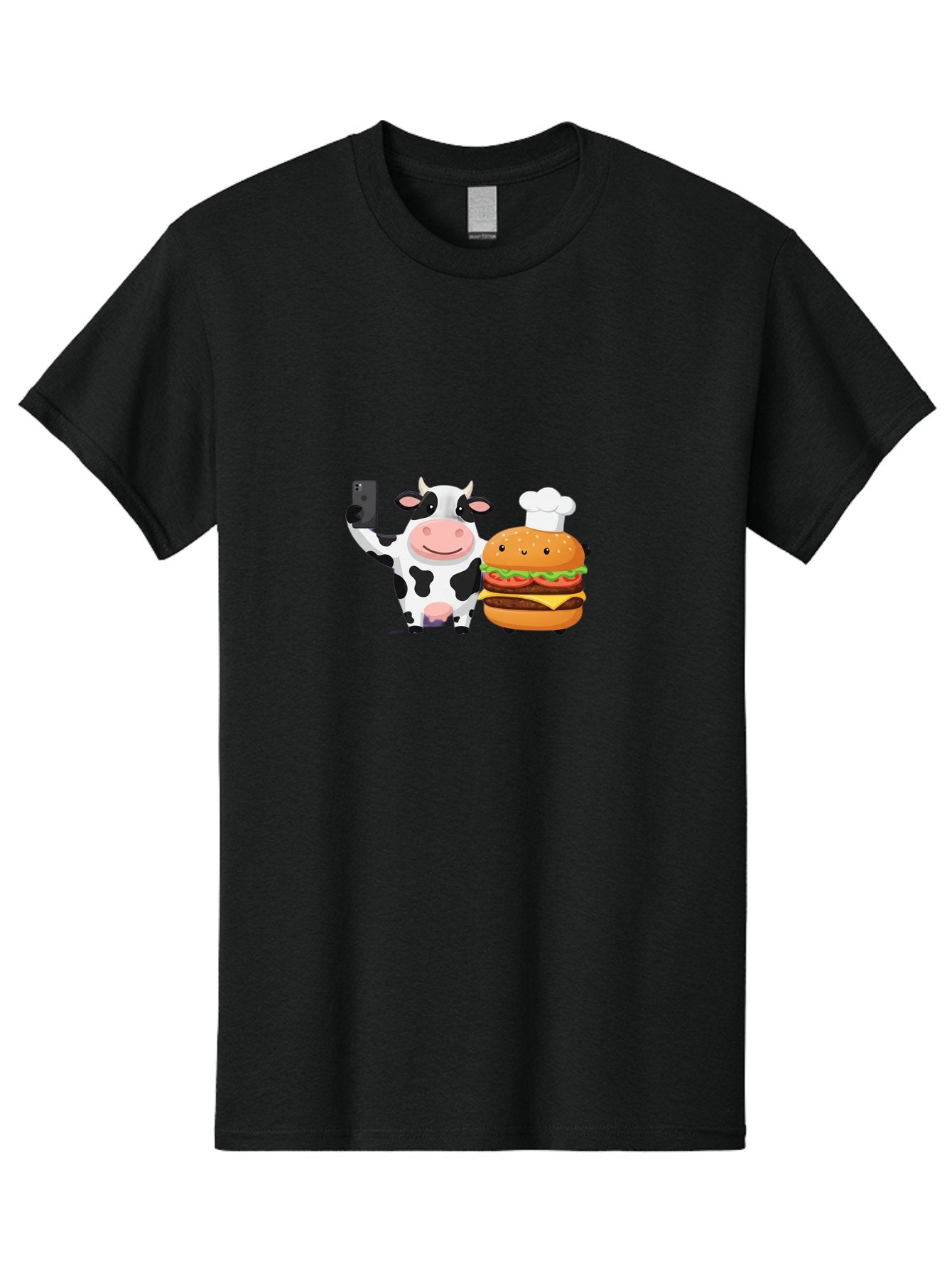 Cow-And-Hamburger-1 Men'S Graphic Tee, 100% Cotton, Comfortable Casual Summer Wear, Machine Washable, Vintage Camera, Old Camera, Antique Camera, Black Camera, Classic Photography, Photography Equipment, Nostalgic Device, Film Camera, Bah792 8