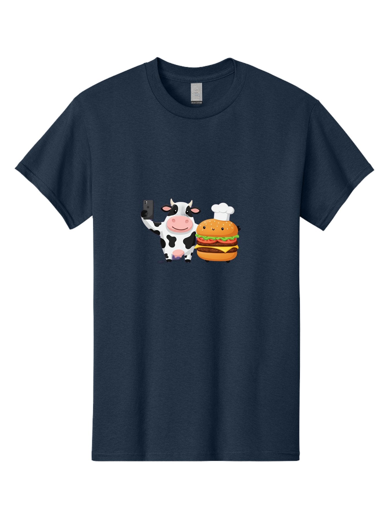 Cow-And-Hamburger-1 Men'S Graphic Tee, 100% Cotton, Comfortable Casual Summer Wear, Machine Washable, Vintage Camera, Old Camera, Antique Camera, Black Camera, Classic Photography, Photography Equipment, Nostalgic Device, Film Camera, Bah792
