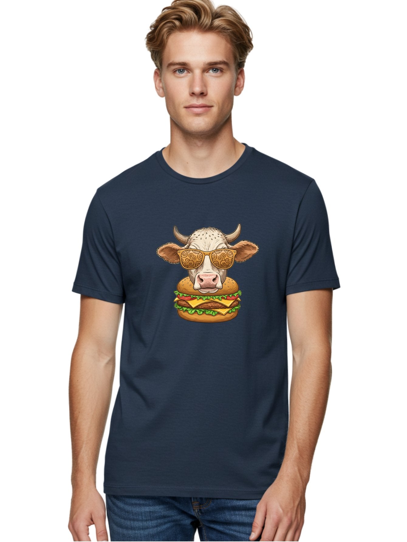 Cow-Burger-1 Men'S Graphic Tee, 100% Cotton, Comfortable Casual Summer Wear, Machine Washable, Vintage Camera, Old Camera, Antique Camera, Black Camera, Classic Photography, Photography Equipment, Nostalgic Device, Film Camera, Camera Art Bah794 19
