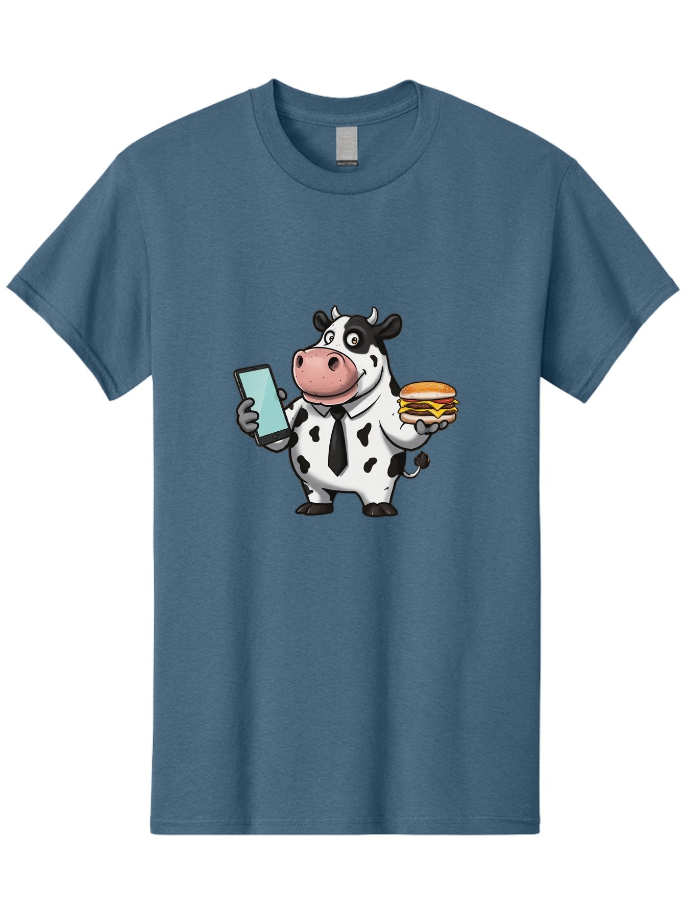 Cow-Holding-Phone-And-Burger Men'S Graphic Tee, 100% Cotton, Comfortable Casual Summer Wear, Machine Washable, Vintage Camera, Old Camera, Antique Camera, Black Camera, Classic Photography, Photography Equipment, Nostalgic Device, Film Camera, Bah799 15